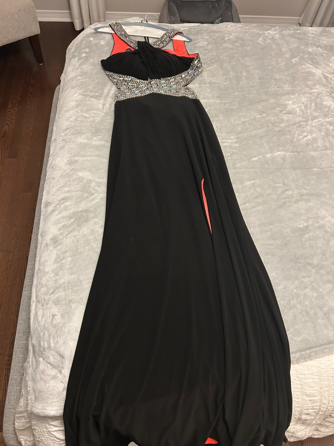 Black Beaded Formal Dress - photo 3
