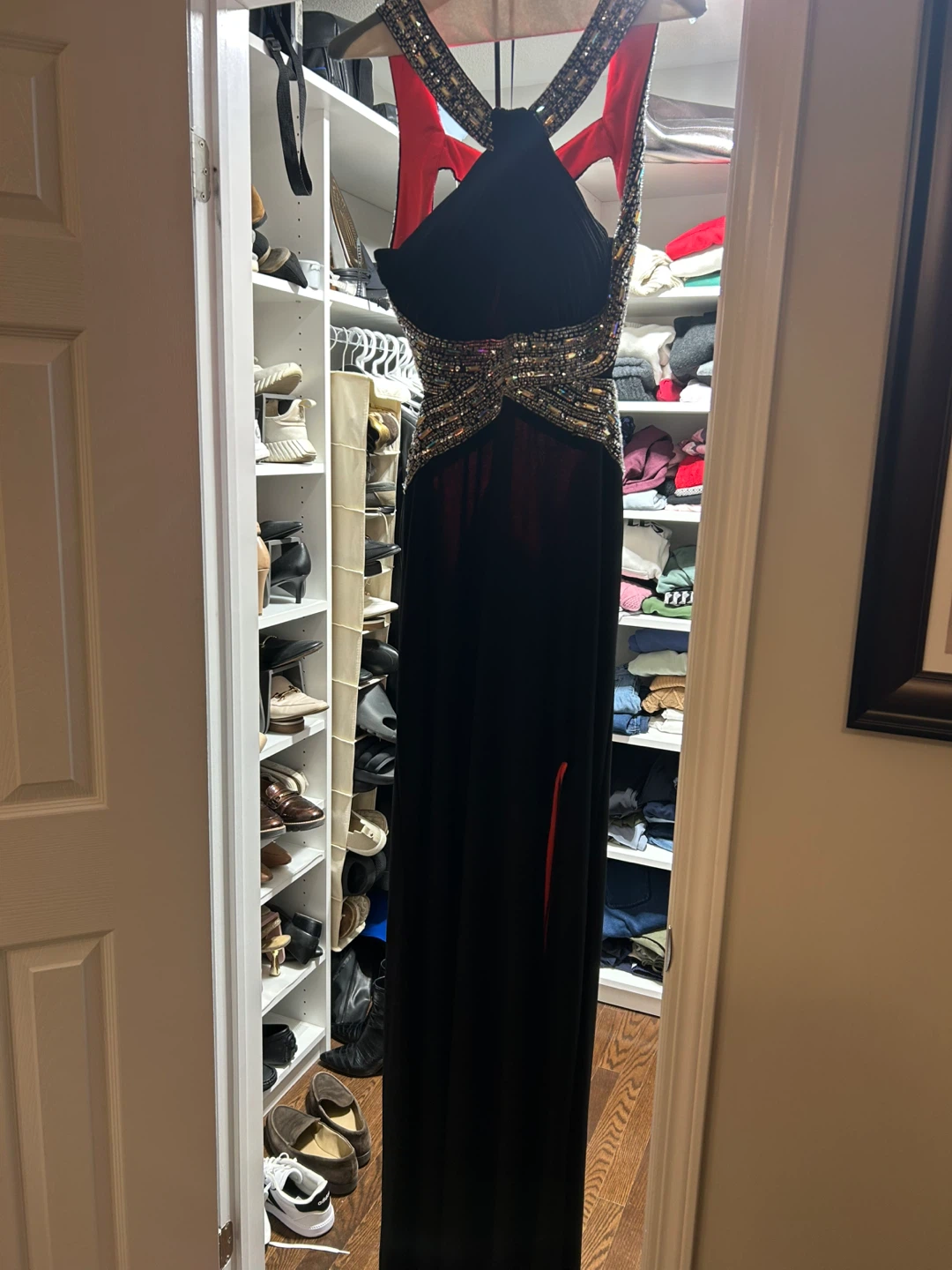 Black Beaded Formal Dress