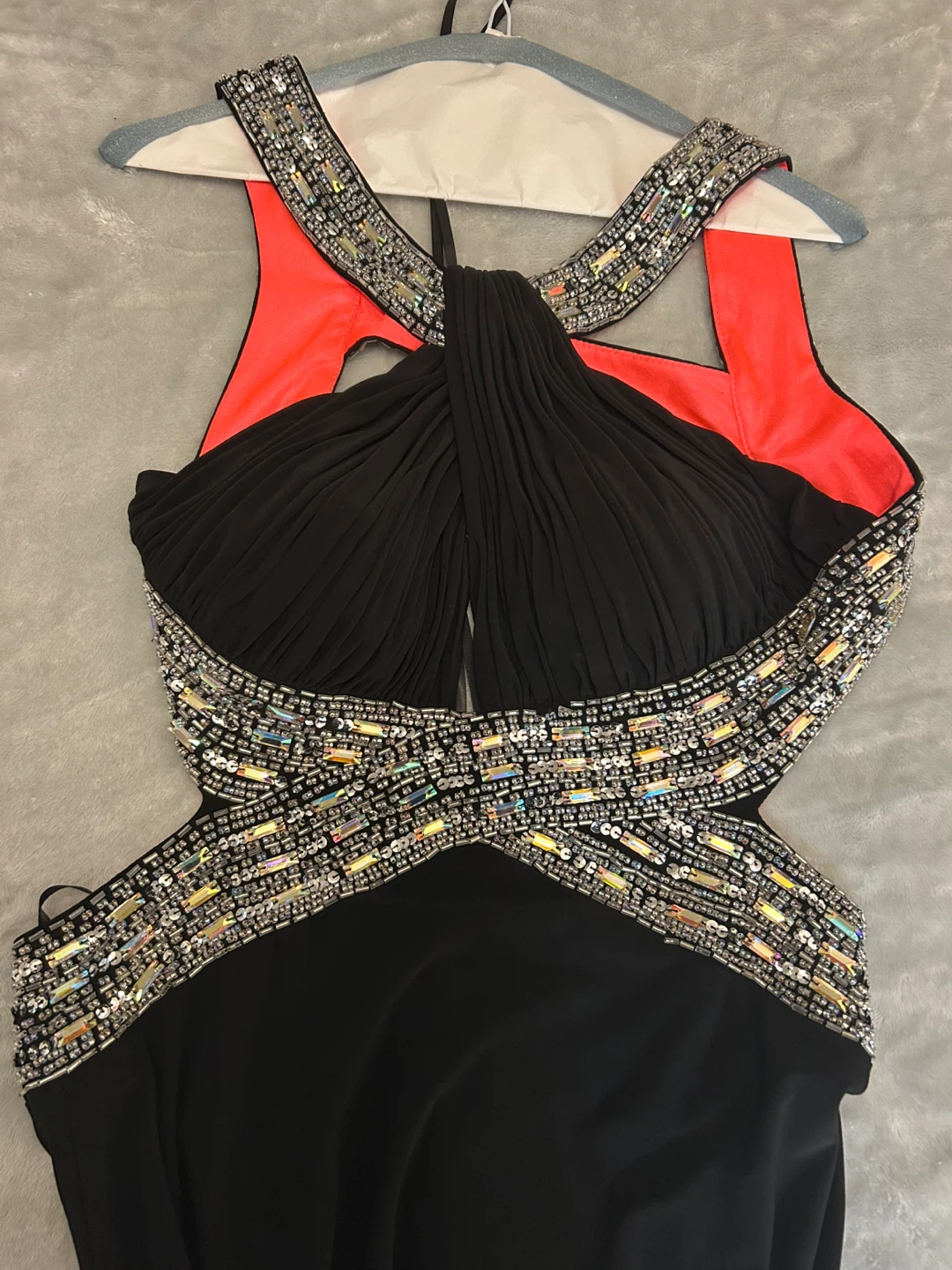 Black Beaded Formal Dress - photo 4