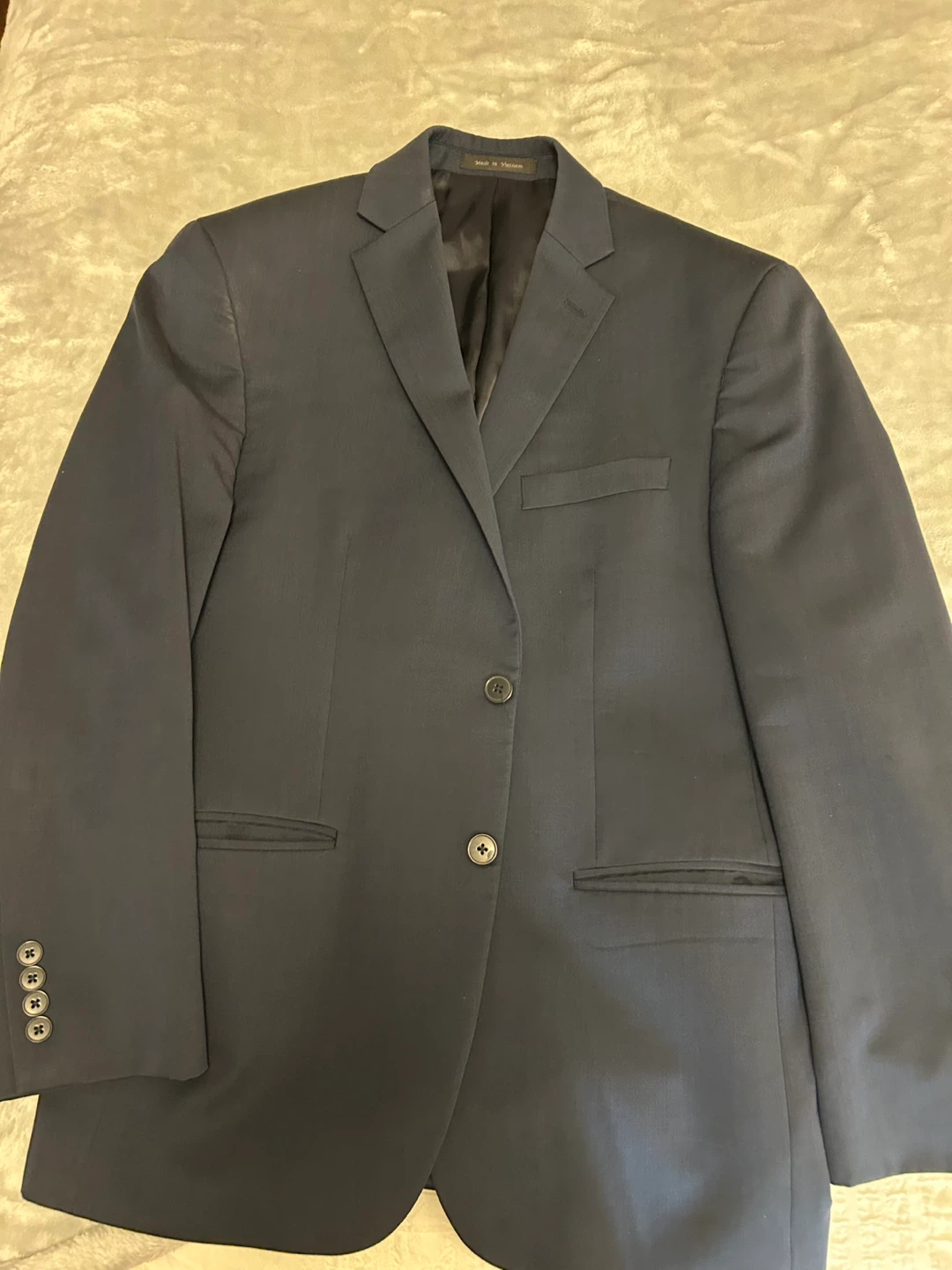Calvin Klein Men's Navy Wool Suit Jacket 40R