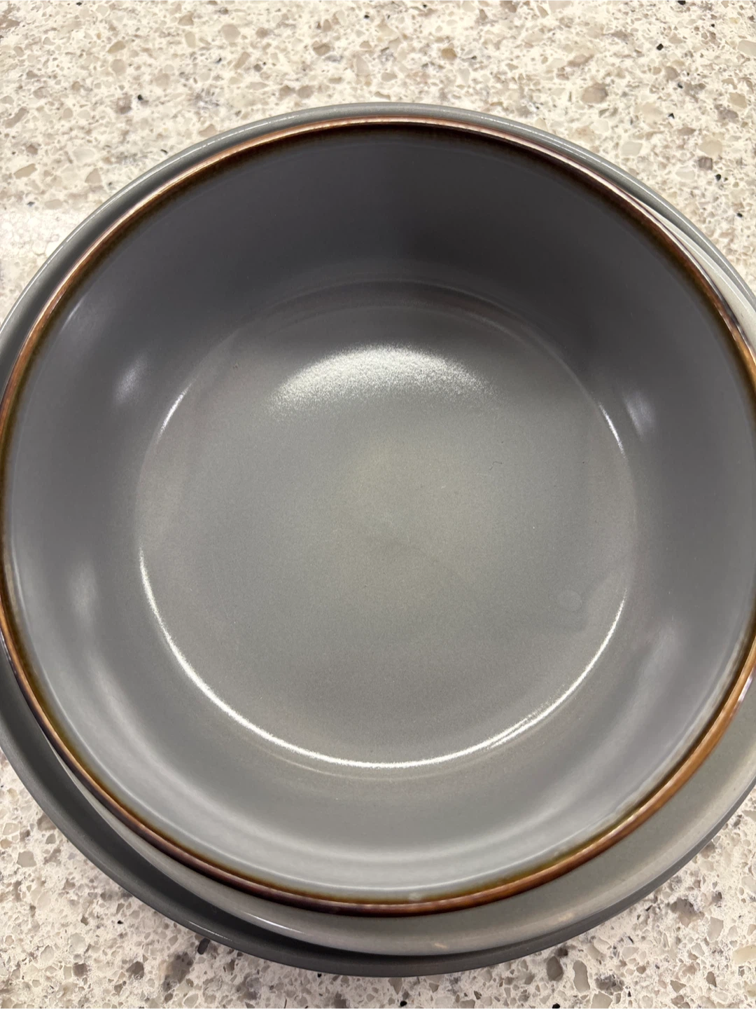 Grey Ceramic Bowl and Plates Set - photo 3
