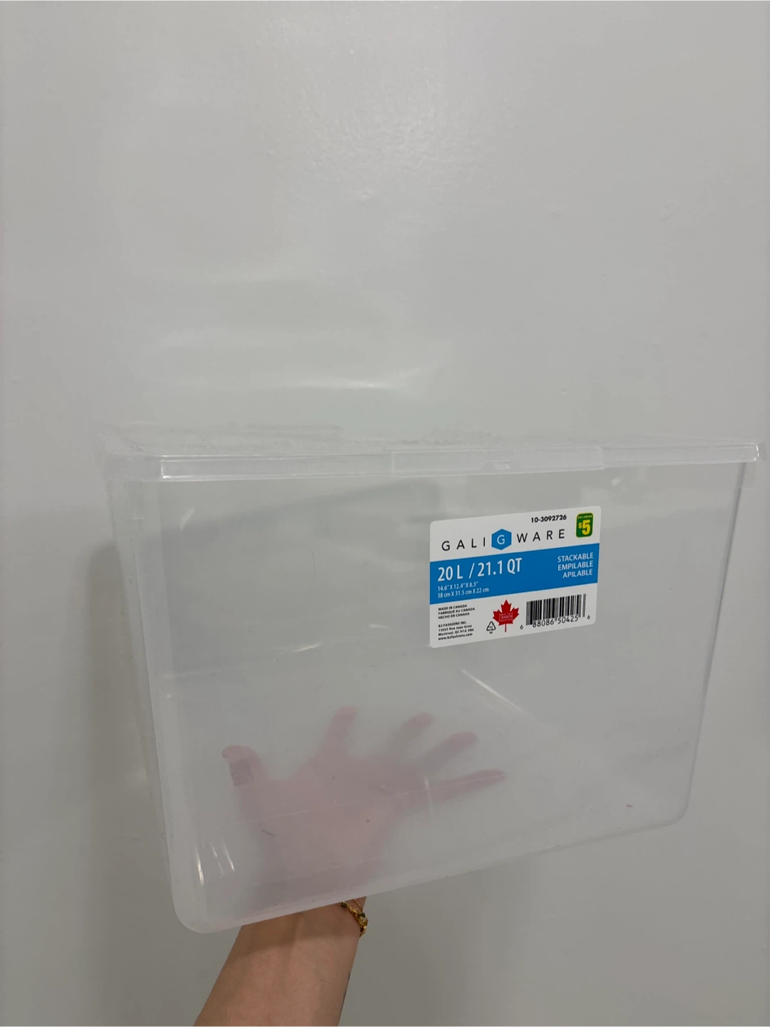 GALIWARE Clear Storage Bin 20L / 21.1 QT - photo 3