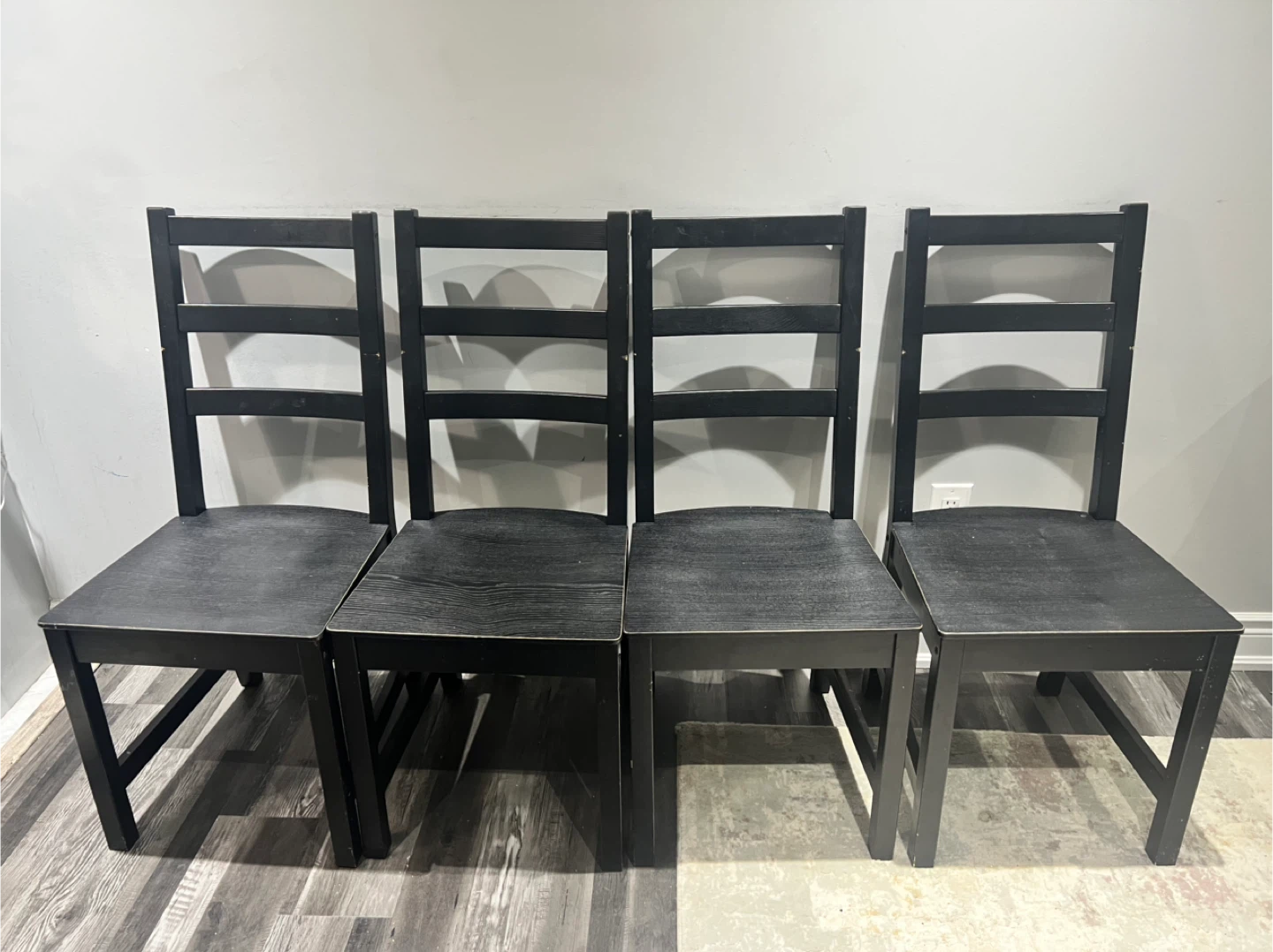 IKEA NORDVIKEN Chairs – 4 (Black)