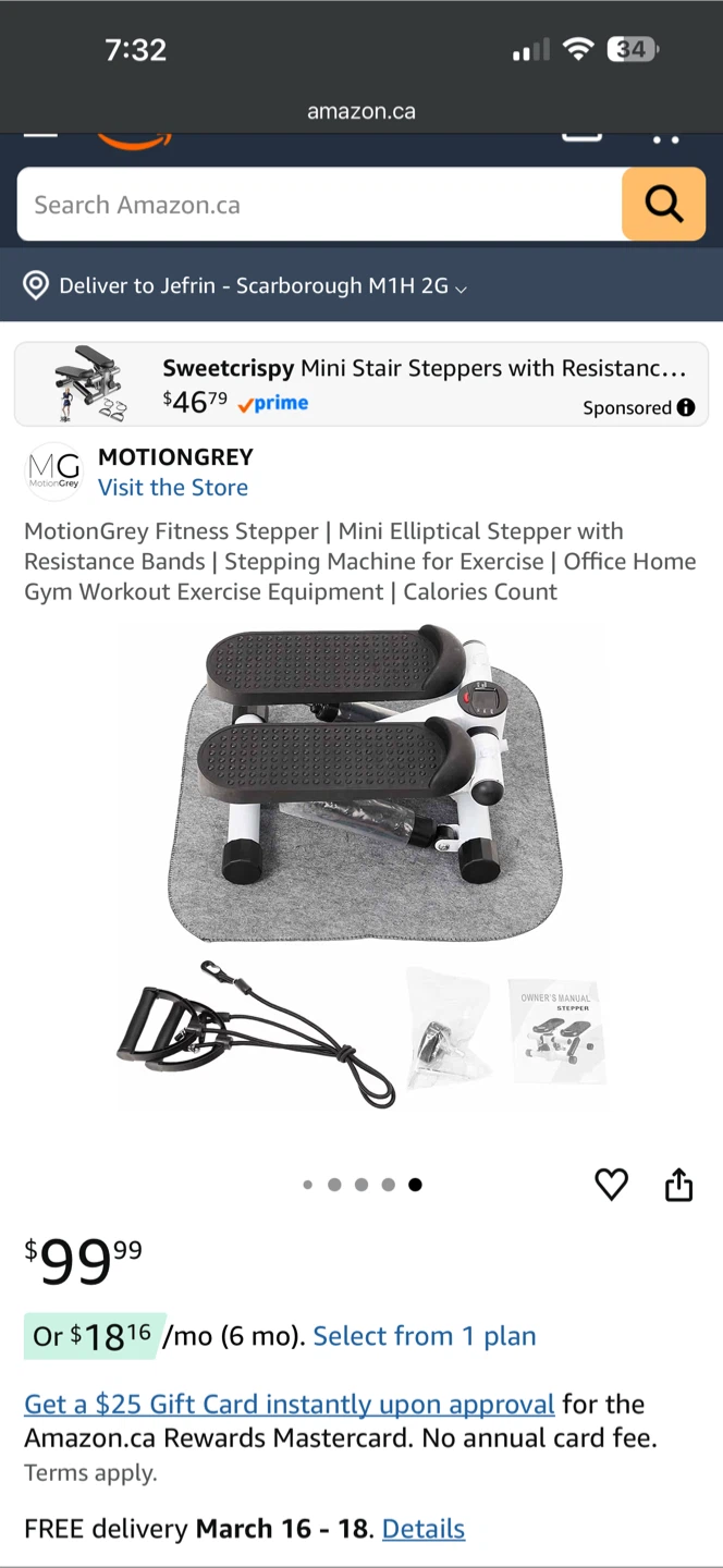 Perfect Fitness Mini Stair Stepper without Resistance Bands