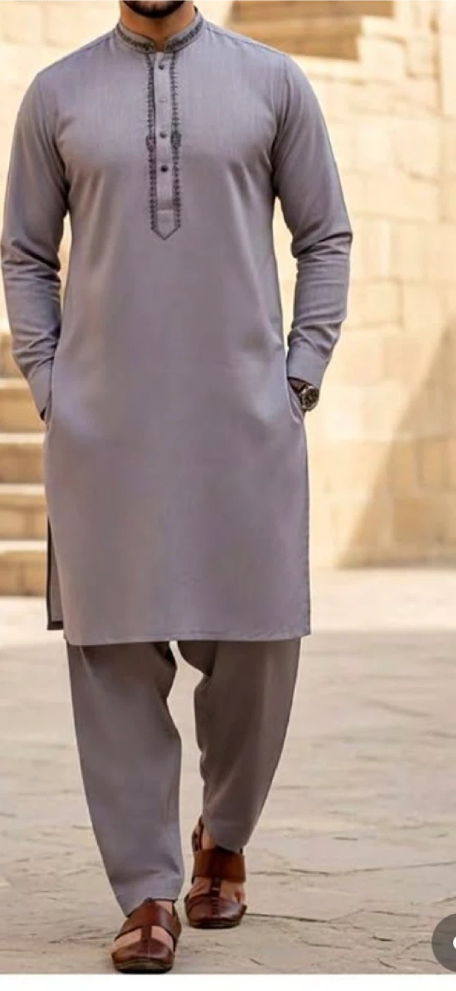 Men's Shalwar Kameez Outfit Set (6 pcs)