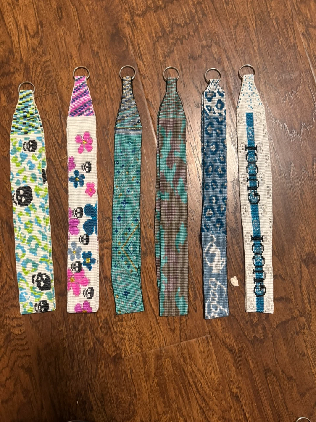 Beaded Keychains / Lanyards - Set of 6