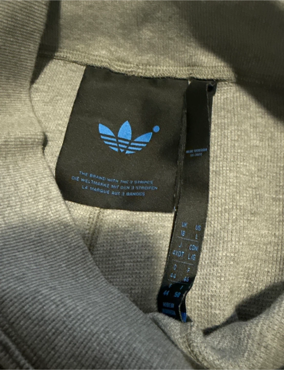 Adidas Joggers Grey White Stripes Size L - photo 4