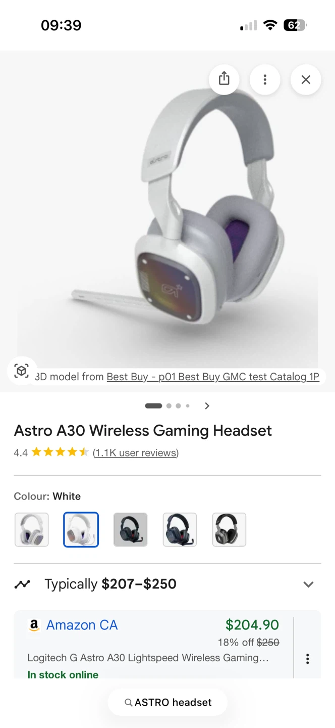 Astro A30 Gaming Headset - White - photo 3