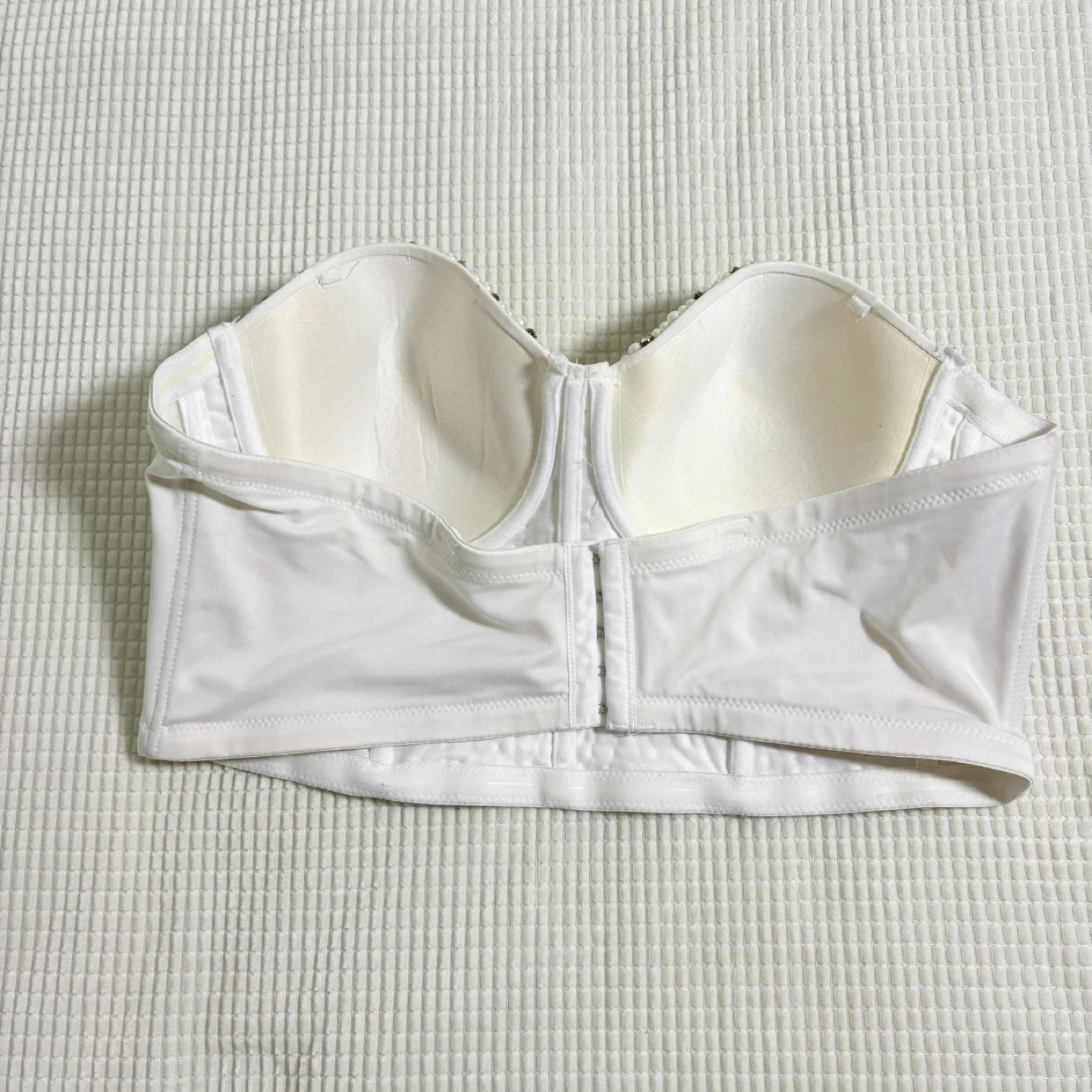 Cleo White Beaded Strapless Corset Top Size 46/105 - photo 2