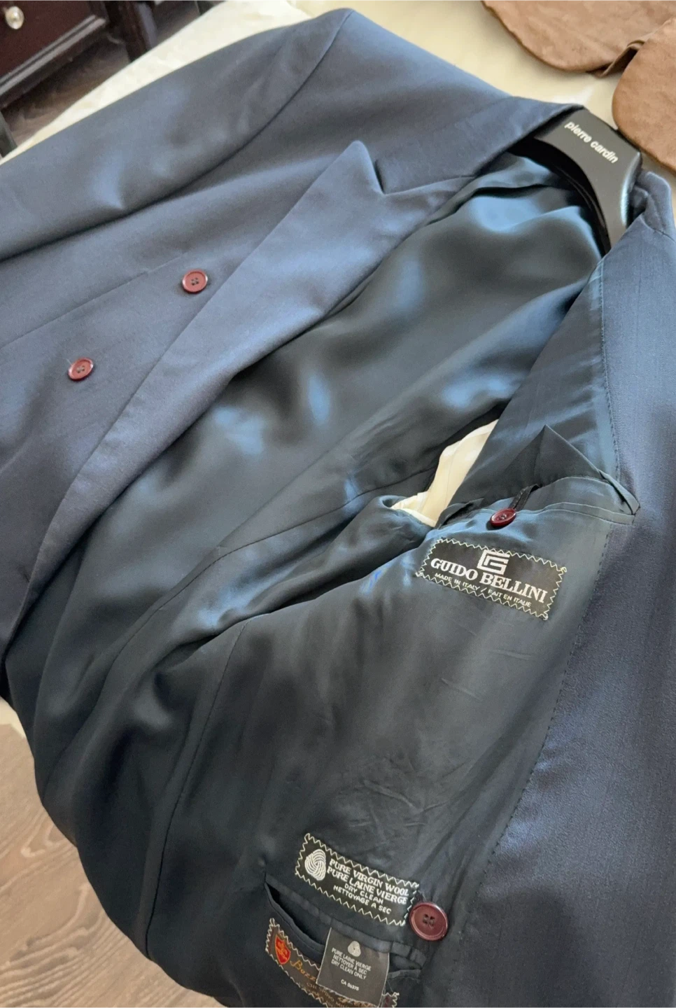 Moores Guido Bellini Double-Breasted Navy Blazer - photo 5