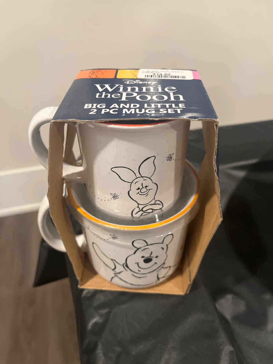 Disney Winnie the Pooh Big and Little 2 PC Mug Set
