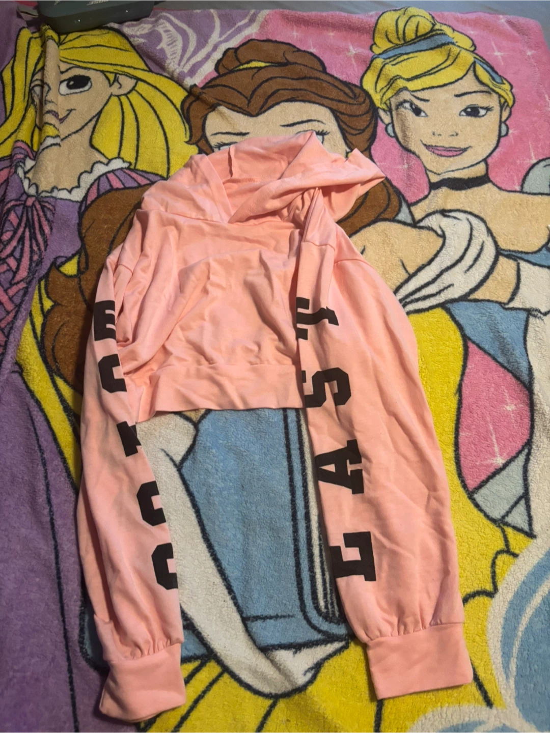 Pink Cropped Hoodie