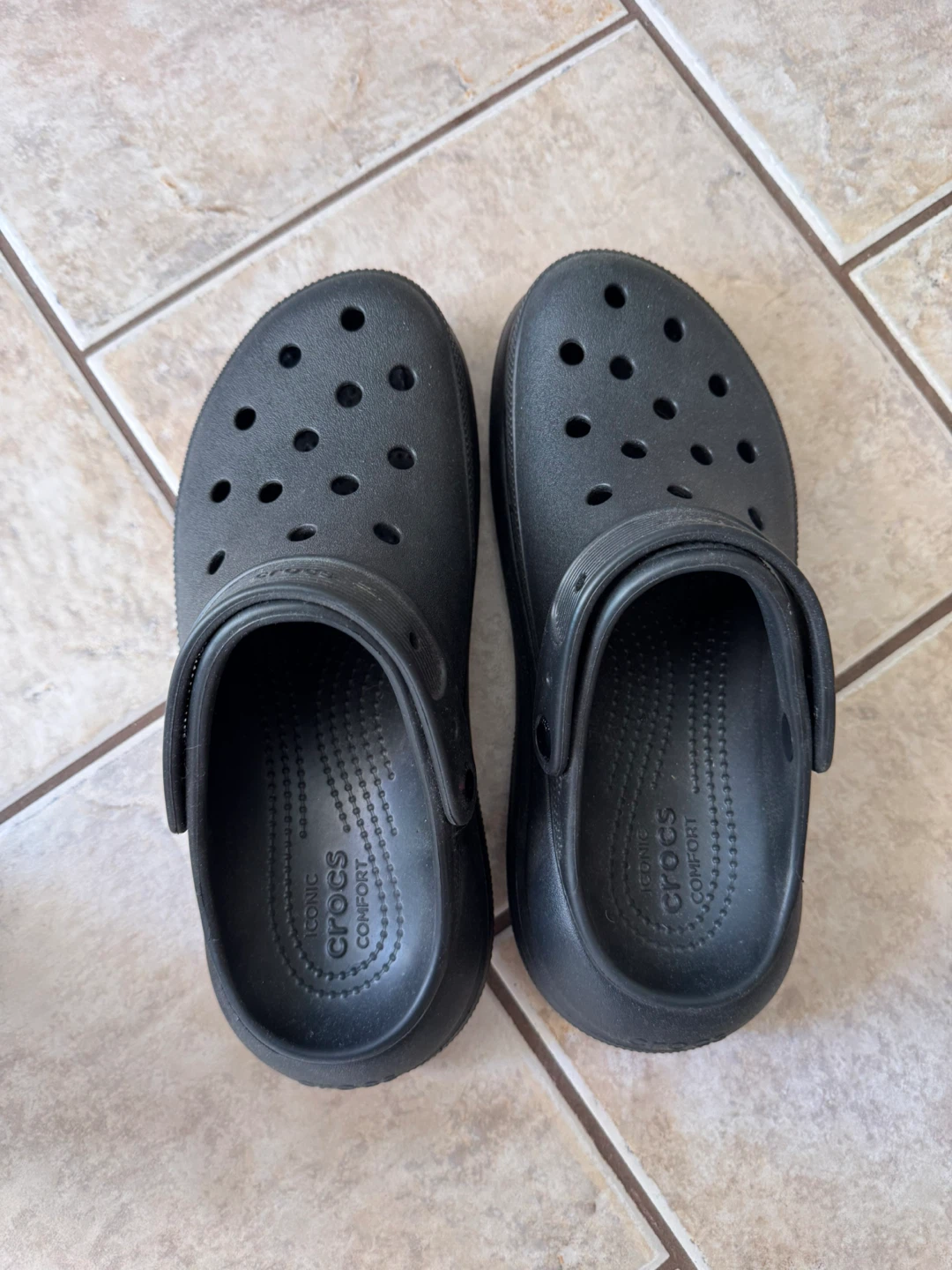 Crocs Platform Clogs Black Size W 10 / M 8