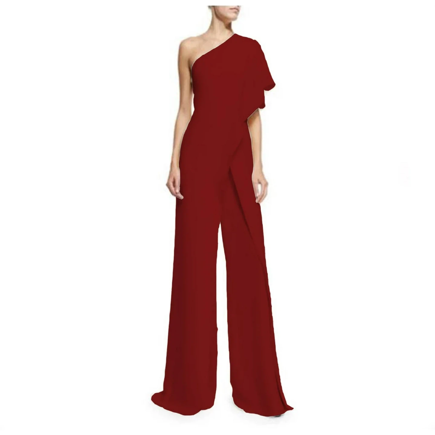 NEW! Women's Red One-Shoulder Jumpsuit Size M