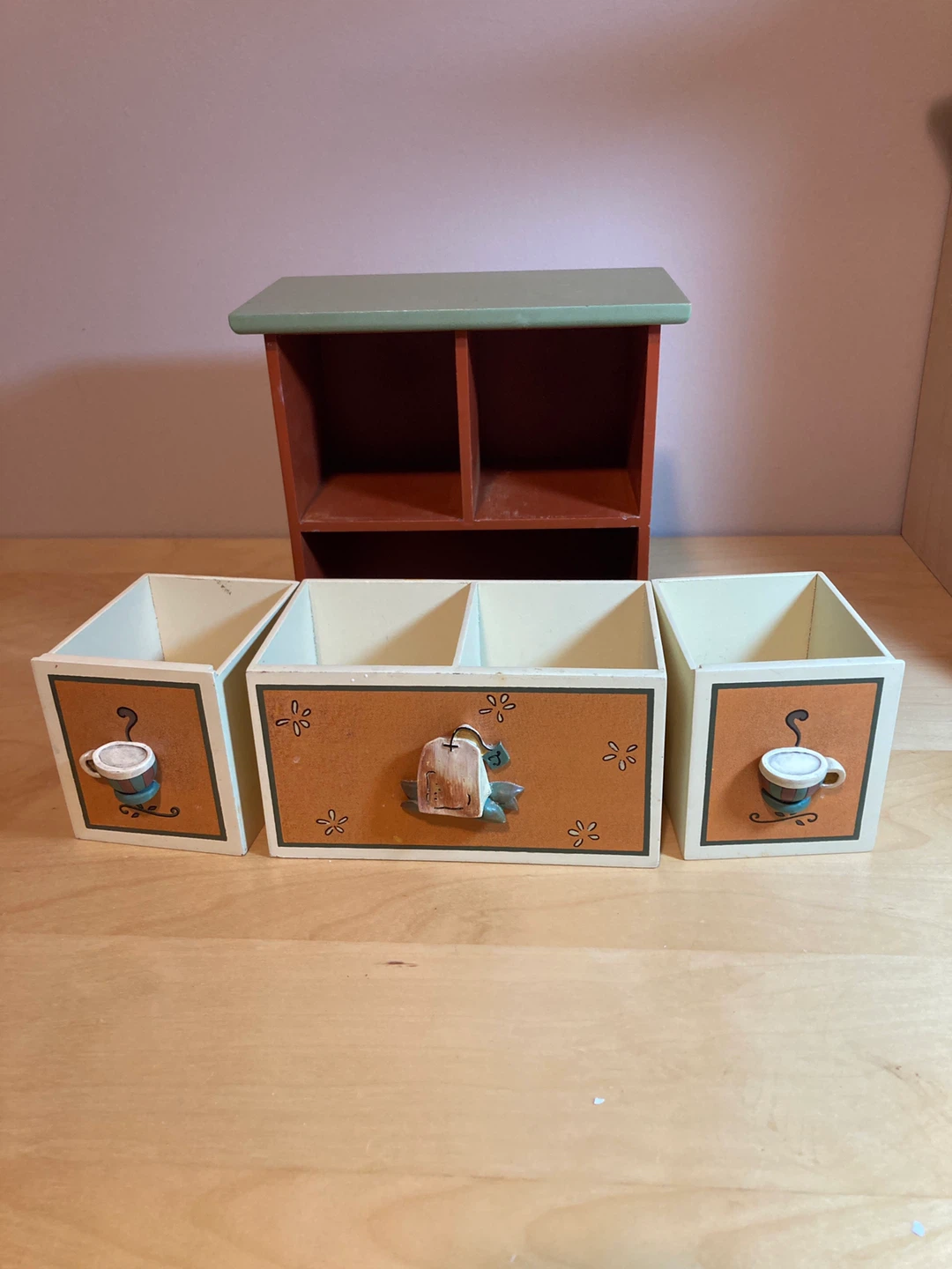 Wooden Tea bag Organizer with Drawers - photo 5