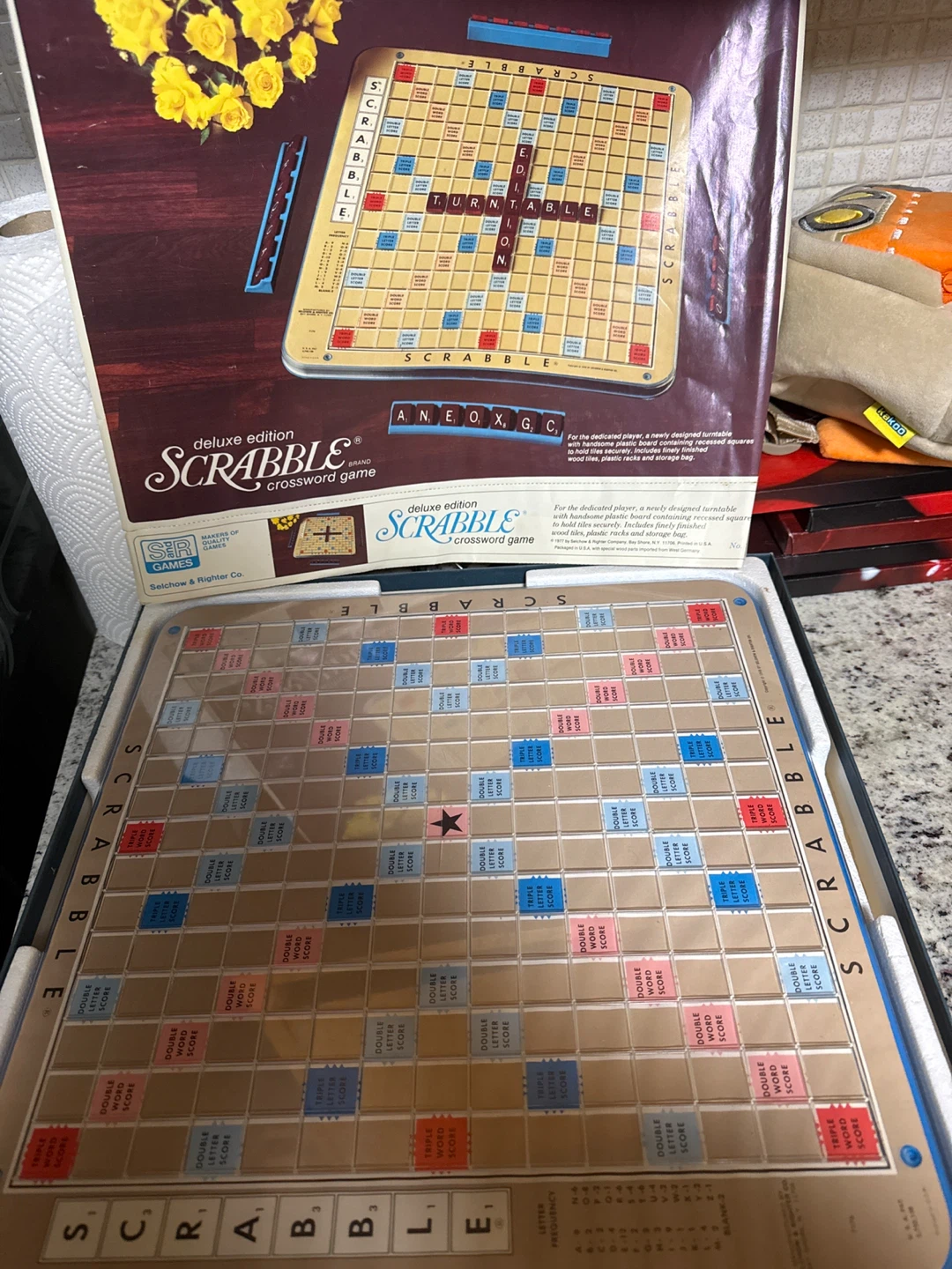 Deluxe Edition Scrabble Crossword Game - Turntable Edition