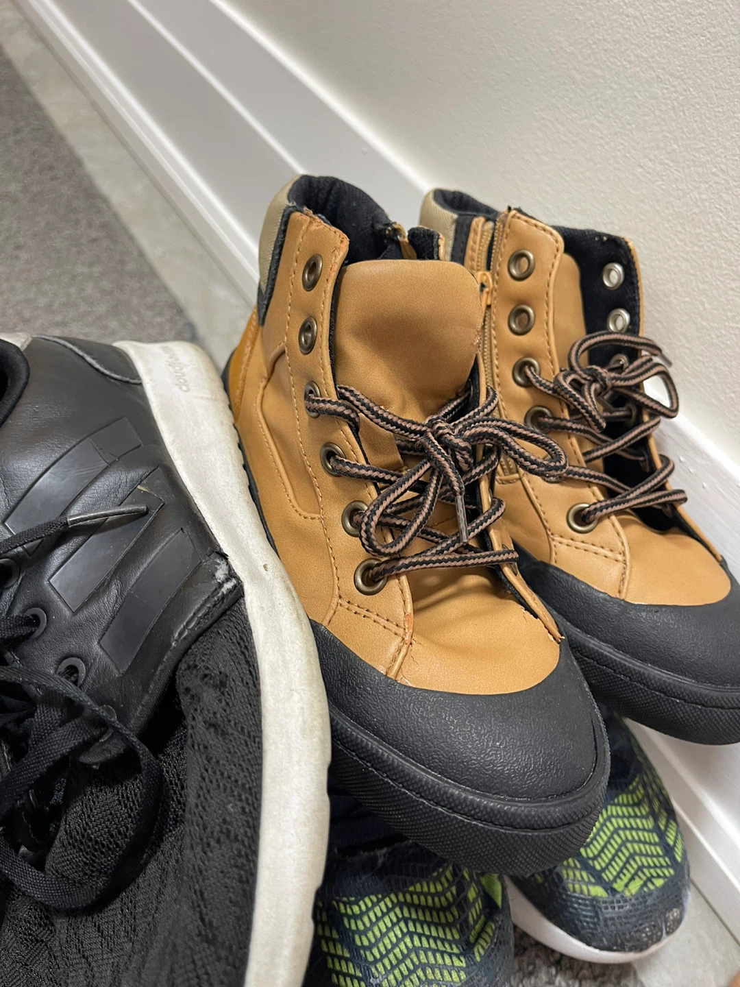 Brown and Black Toddler Boots