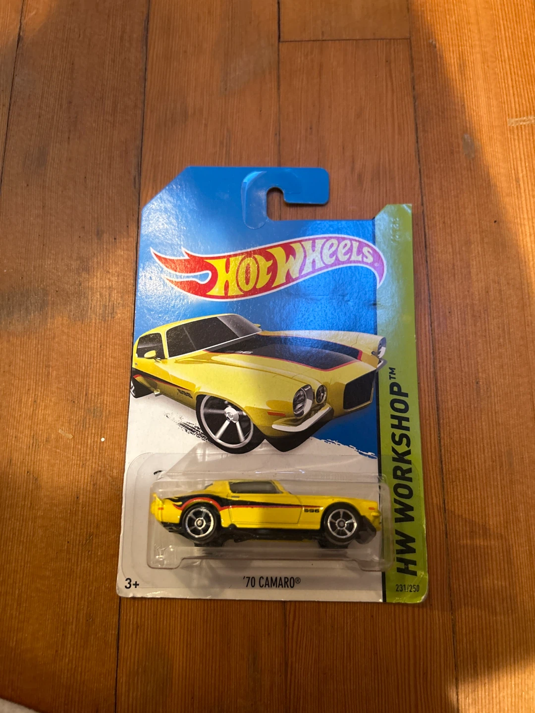 Hot Wheels HW Workshop 1970 Camaro Yellow Diecast Toy Car