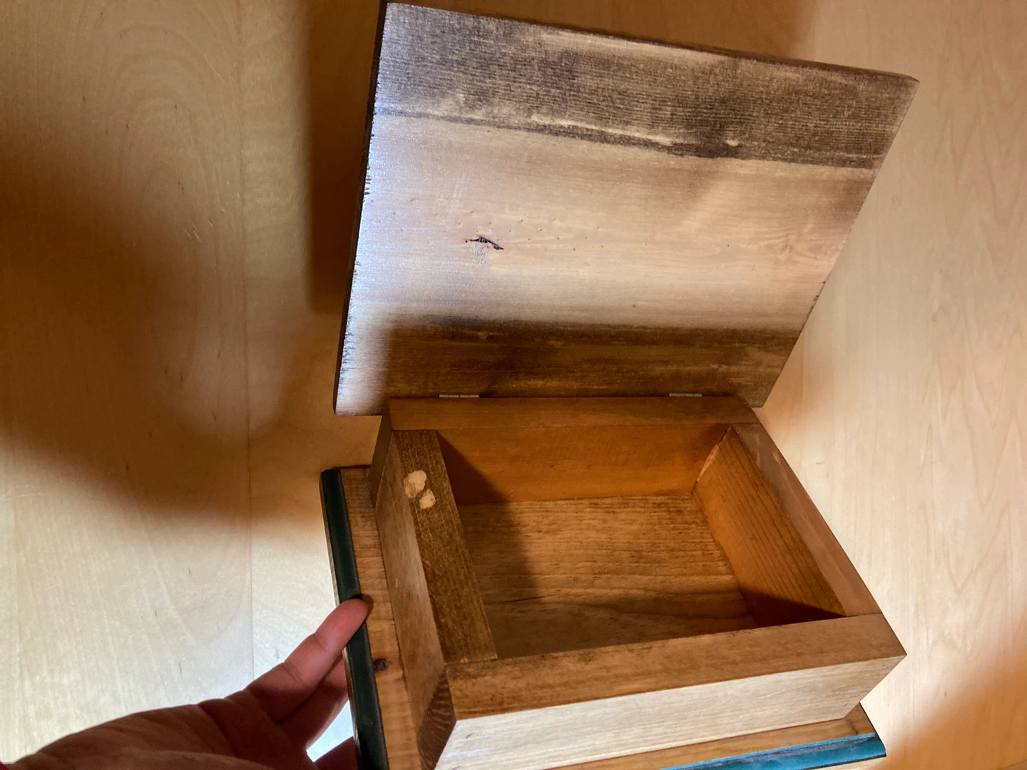 Wooden Trinket Box with Teddy Bear Design - photo 2