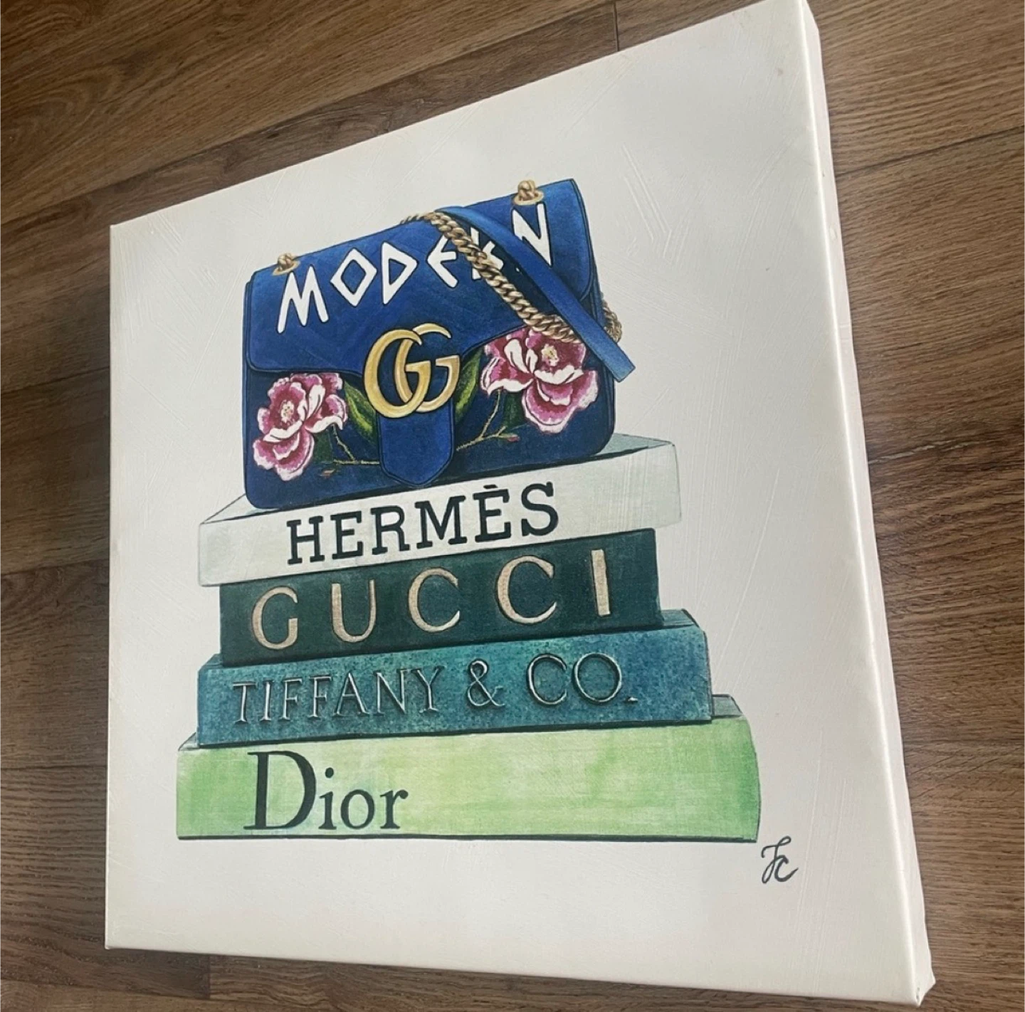 Canvas Wall Art - Designer Books and Handbag - photo 2