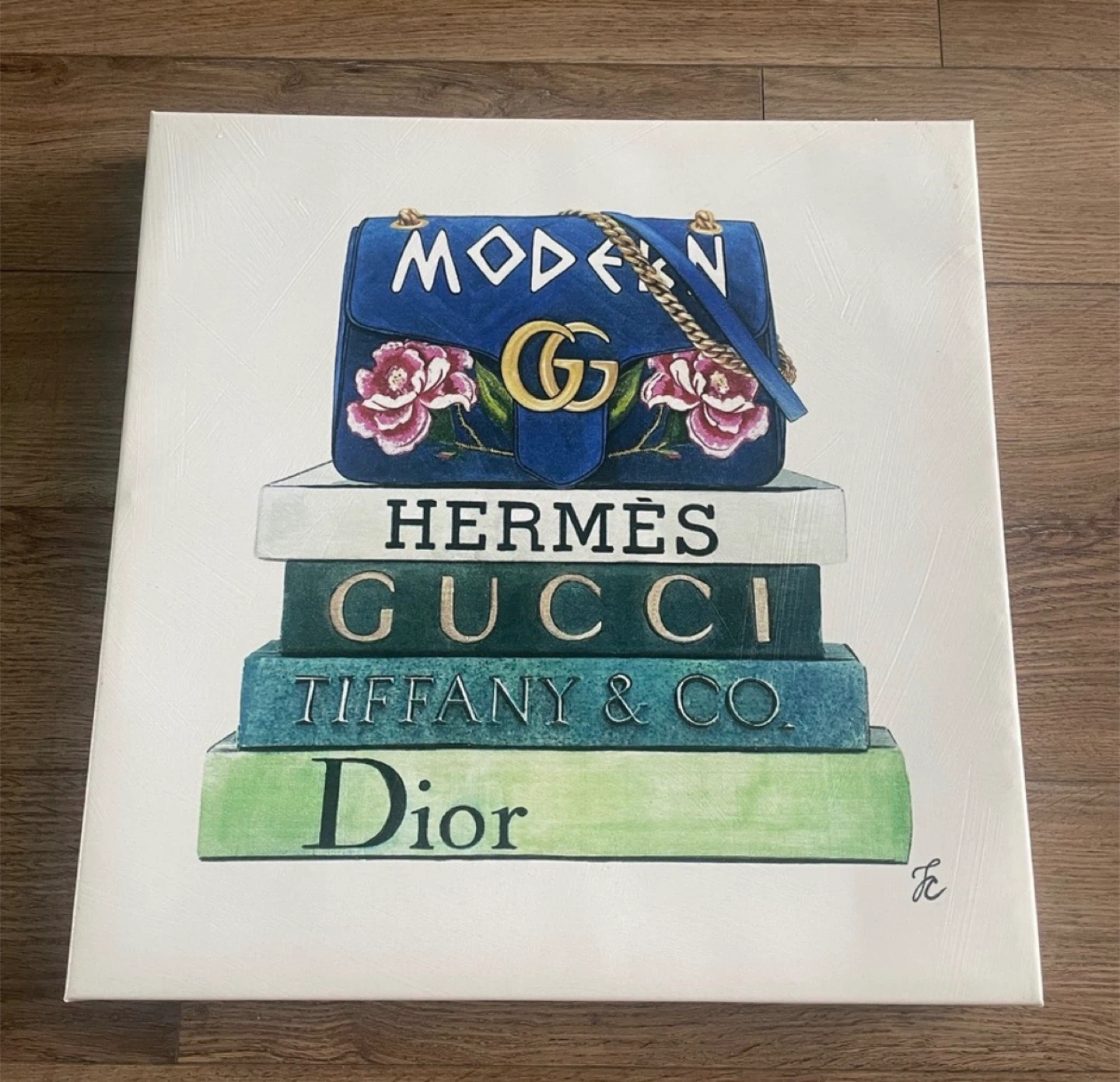 Canvas Wall Art - Designer Books and Handbag