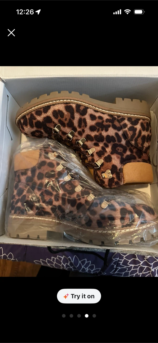 ALDO Women's Leopard Print Lace-Up Boots - photo 4