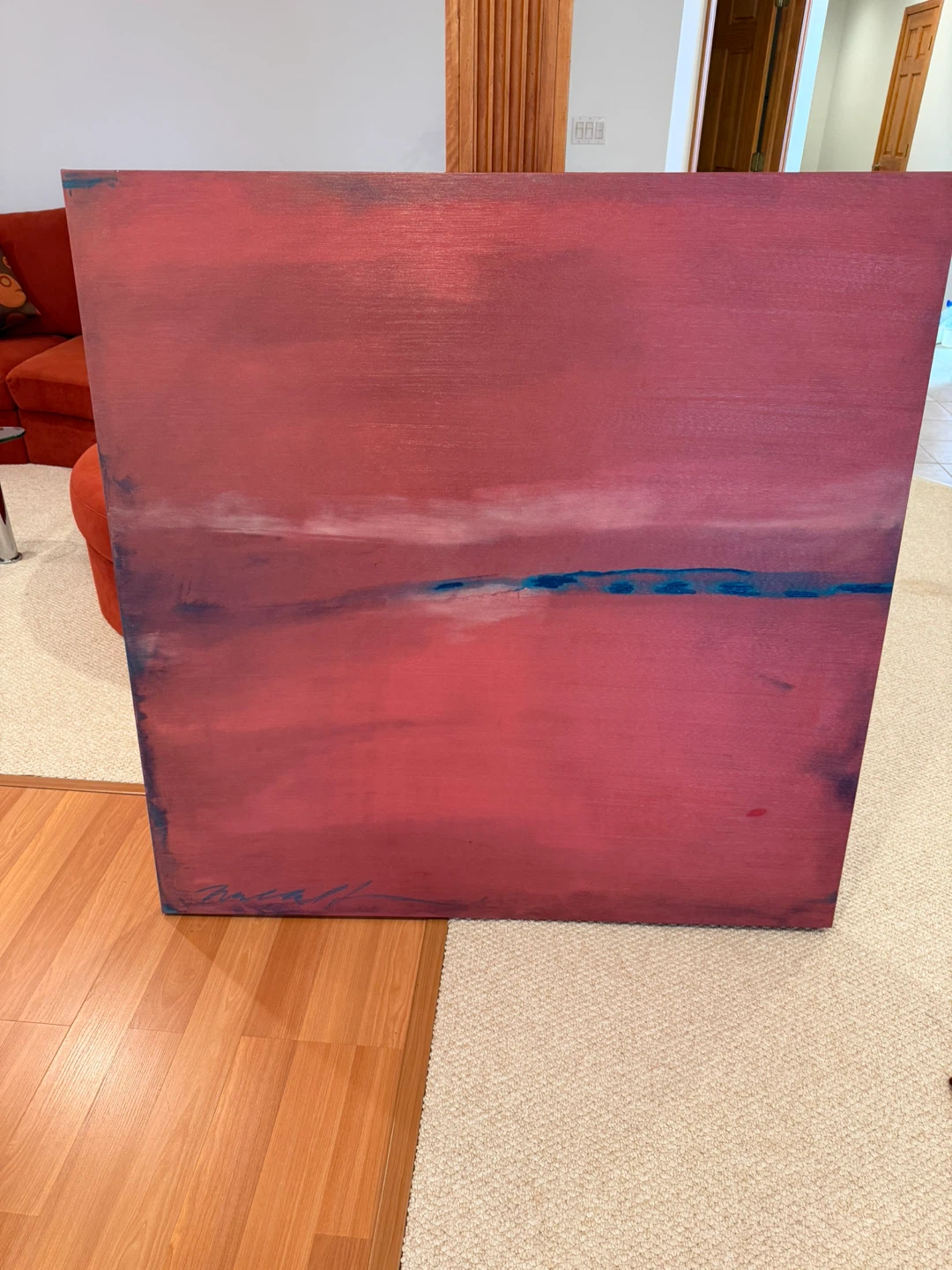 Abstract Painting - Pink and Blue Tones