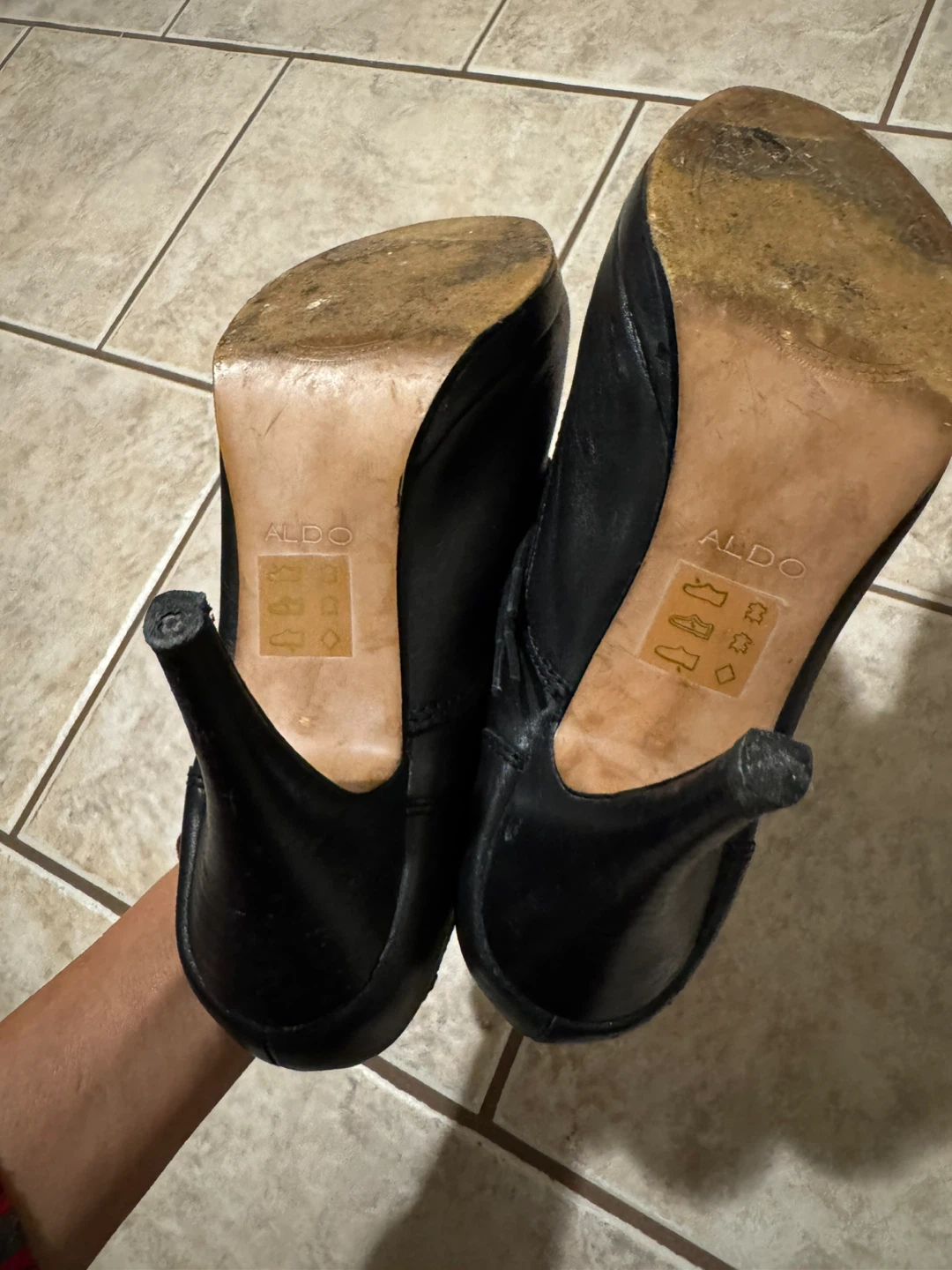 Black Aldo Lace-up Heeled Shoes - photo 3