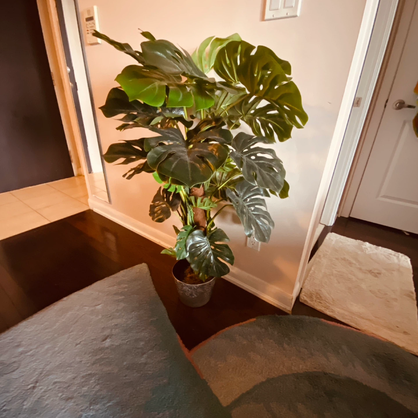 Artificial Monstera Plant in Decorative Pot