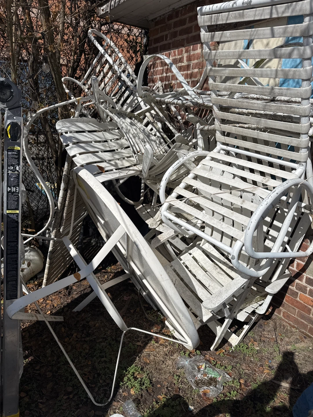 White Metal Patio Chairs