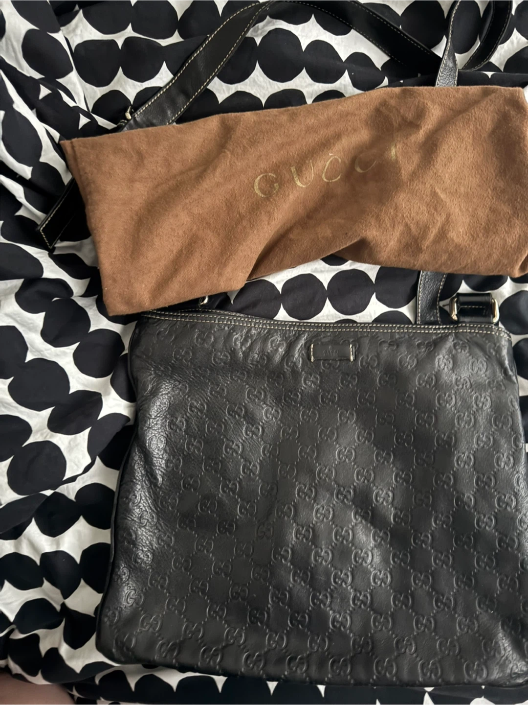 Gucci Black Leather Messenger Bag - photo 2