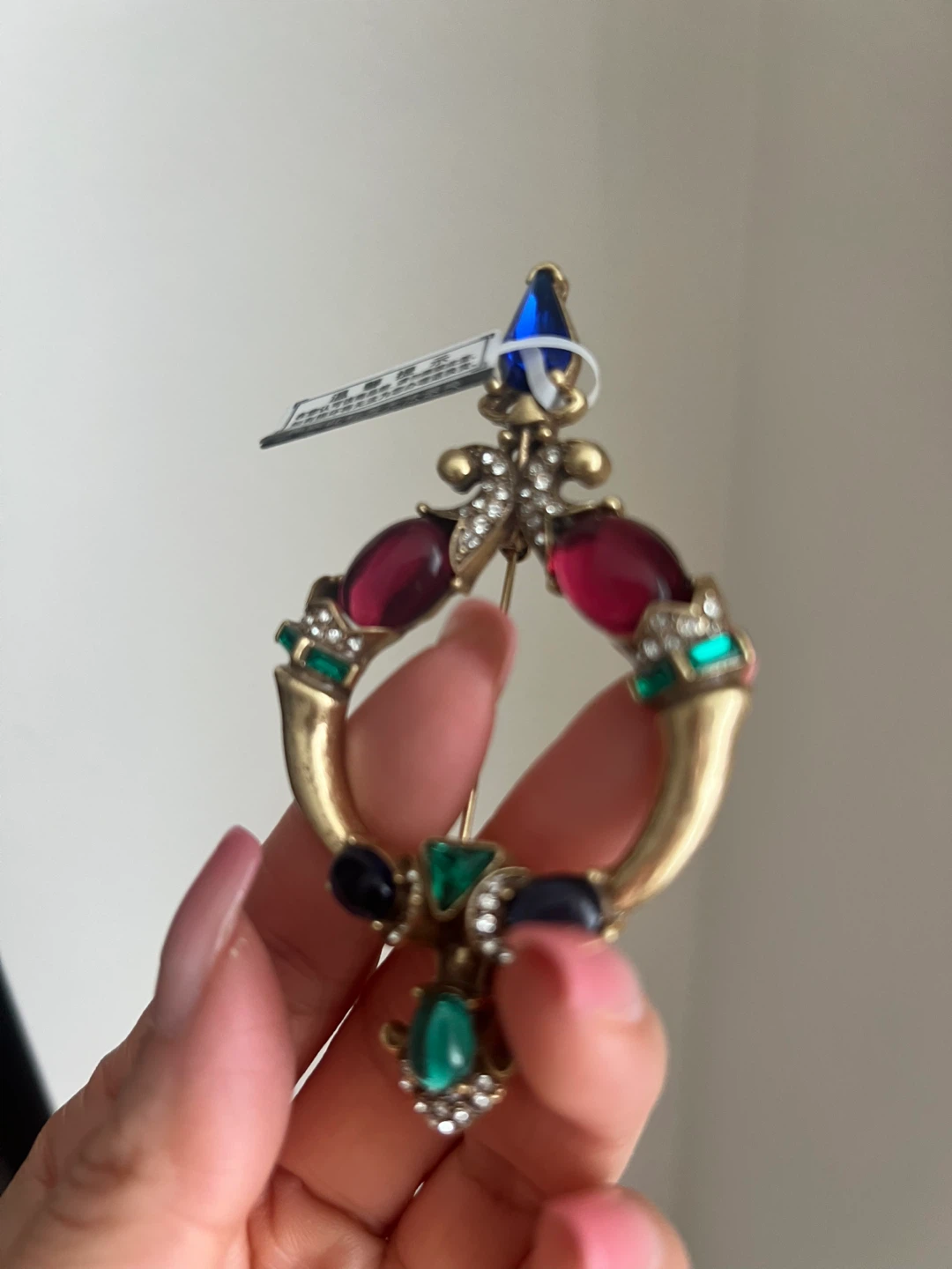 Decorative Brooch with colourful gems - photo 3