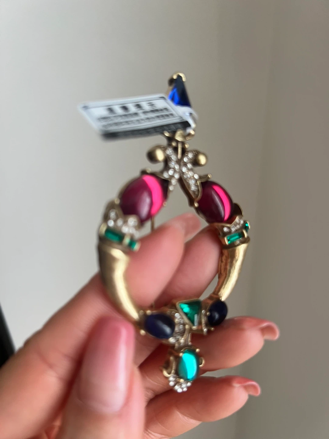 Decorative Brooch with colourful gems - photo 2