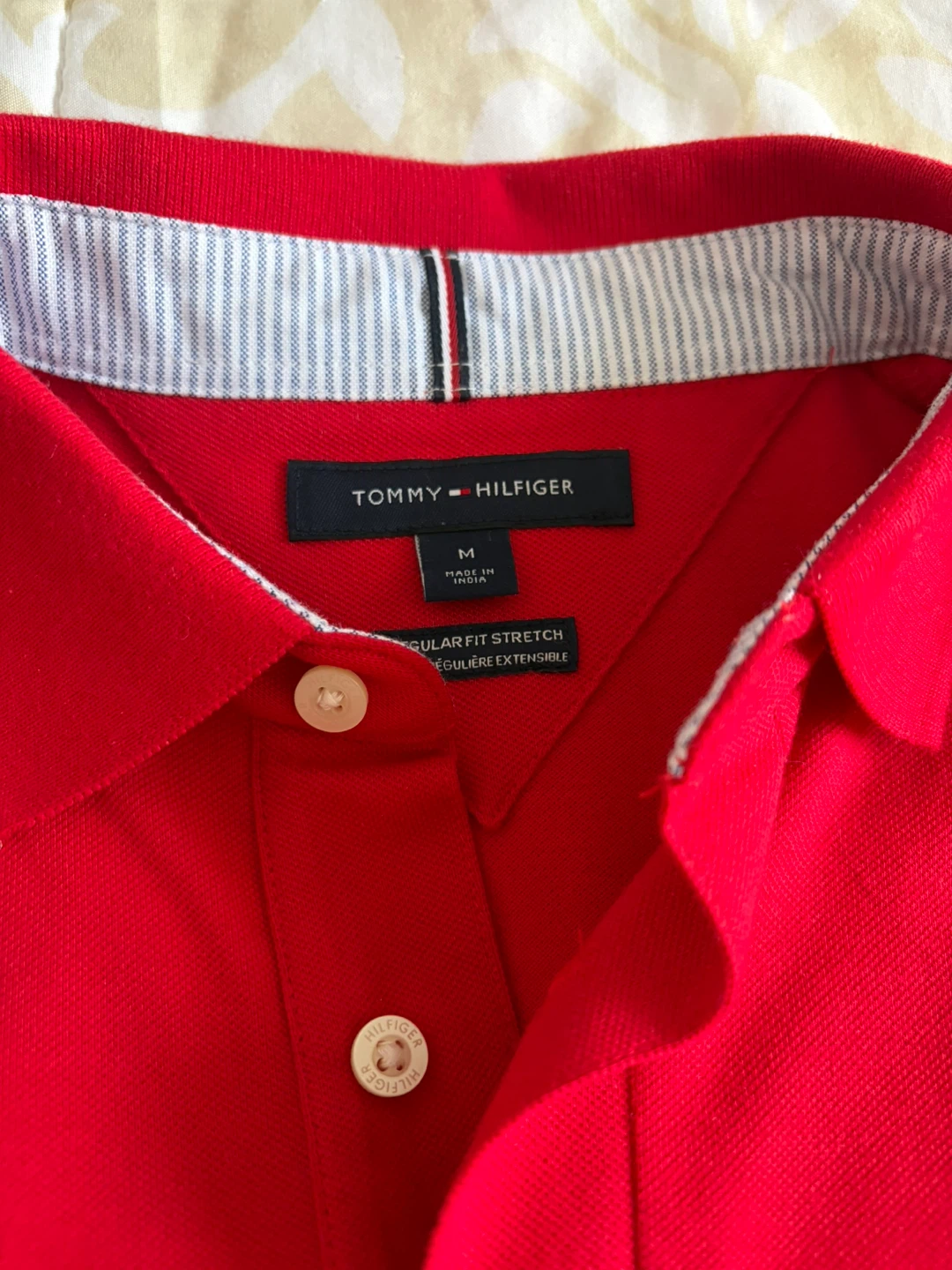 Tommy Hilfiger Red Polo Shirt - Size Medium - photo 2