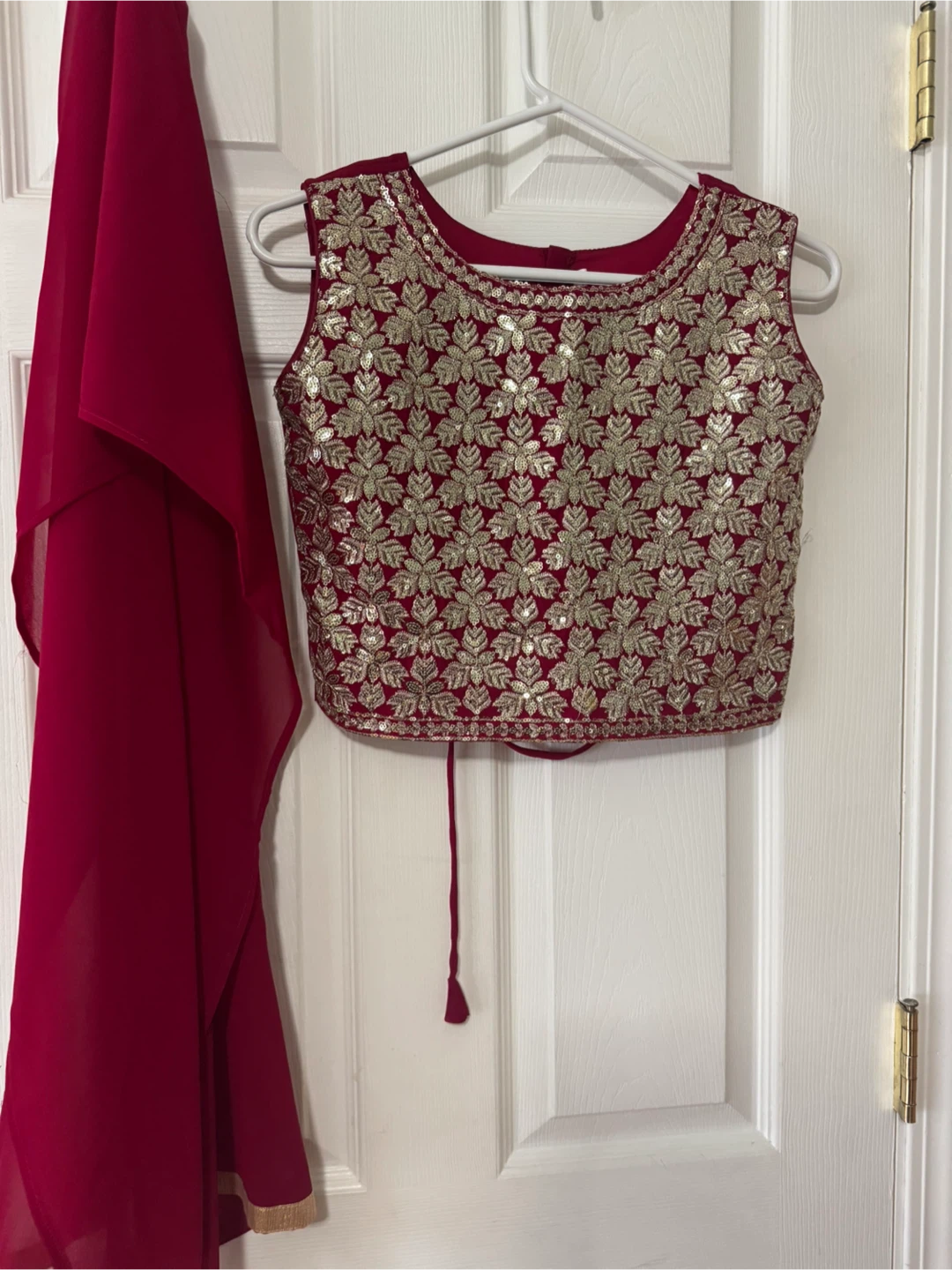 Red Embroidered Lehenga Choli Set
