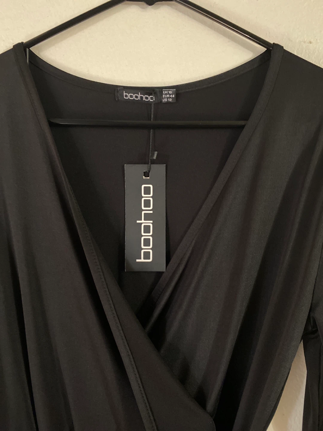 Boohoo Black Wrap Romper - US Size 12 - photo 2
