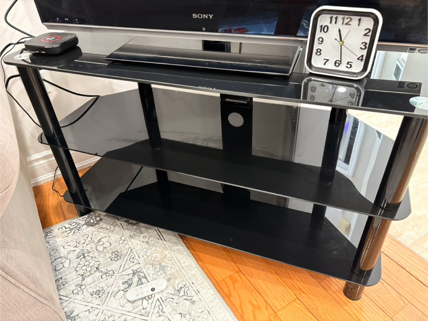 Black 3-Tier Entertainment Stand