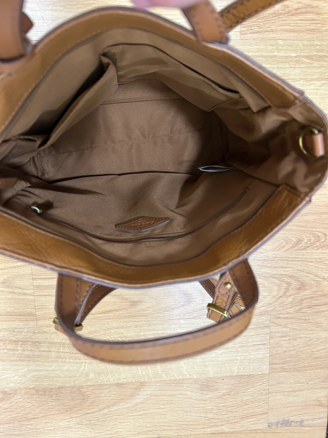 Fossil Brown Leather Convertible Backpack Purse - photo 3