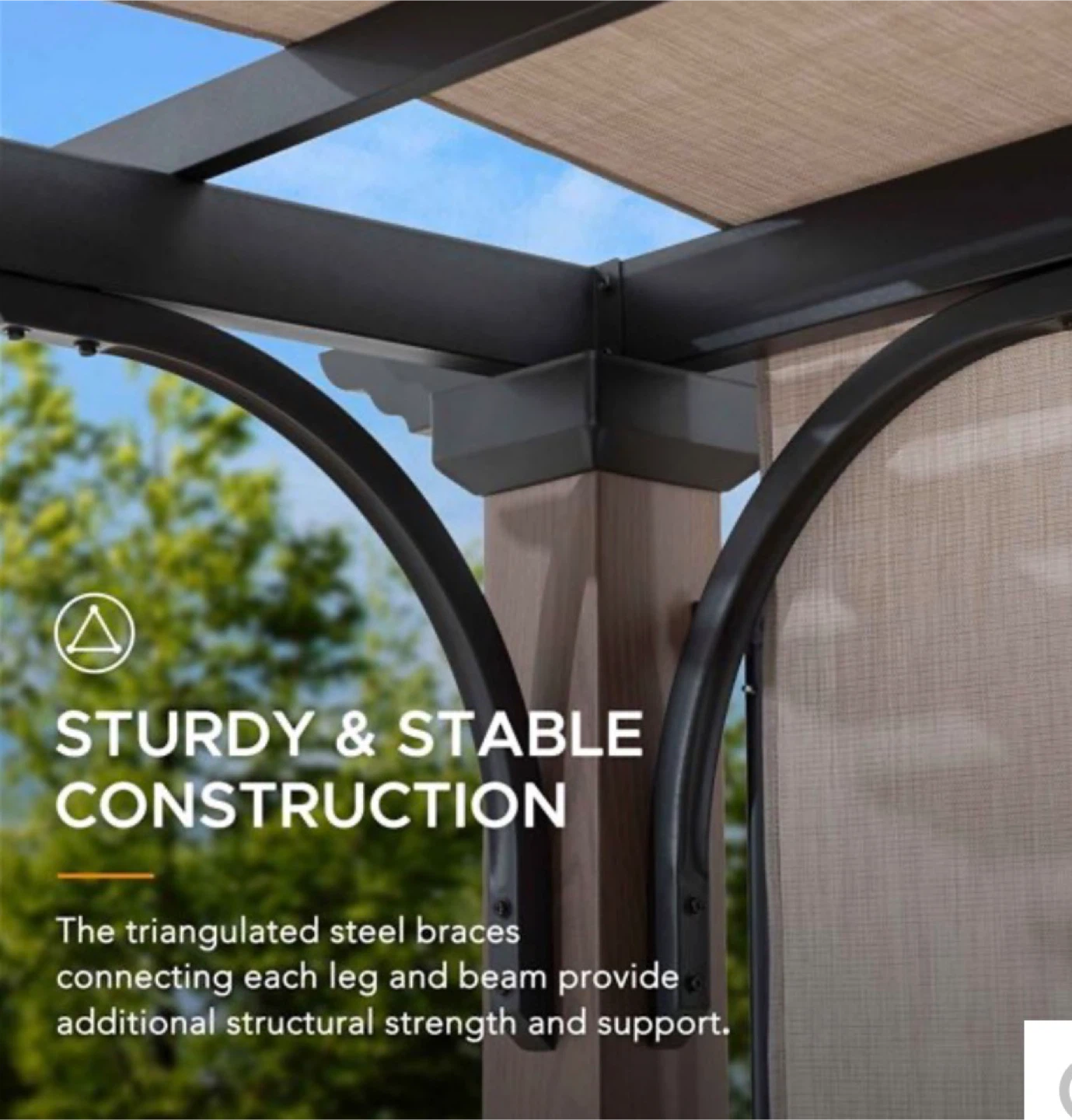 Outdoor Pergola with Retractable Canopy - photo 2