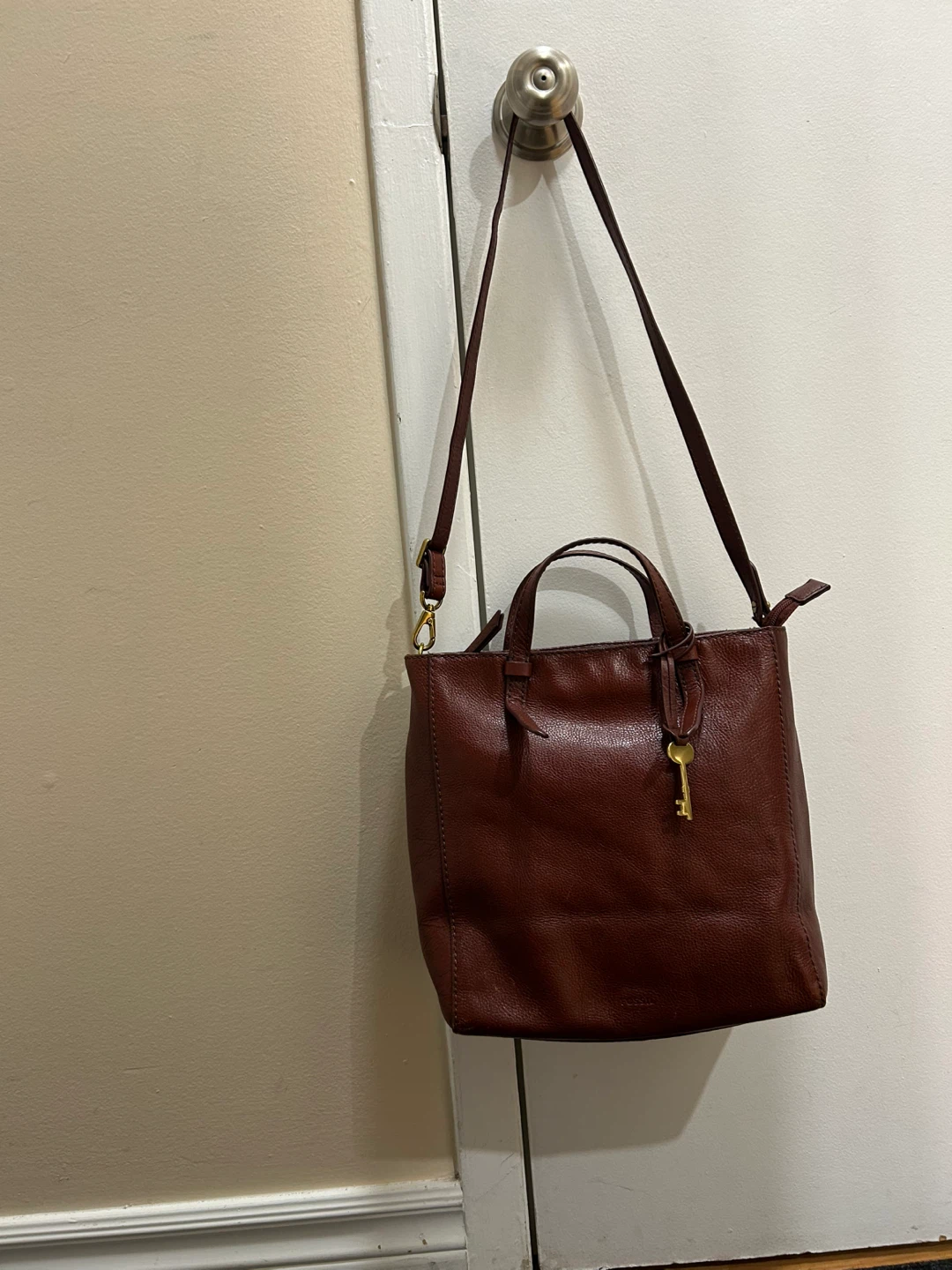Fossil Brown Leather Convertible Backpack Purse - photo 2