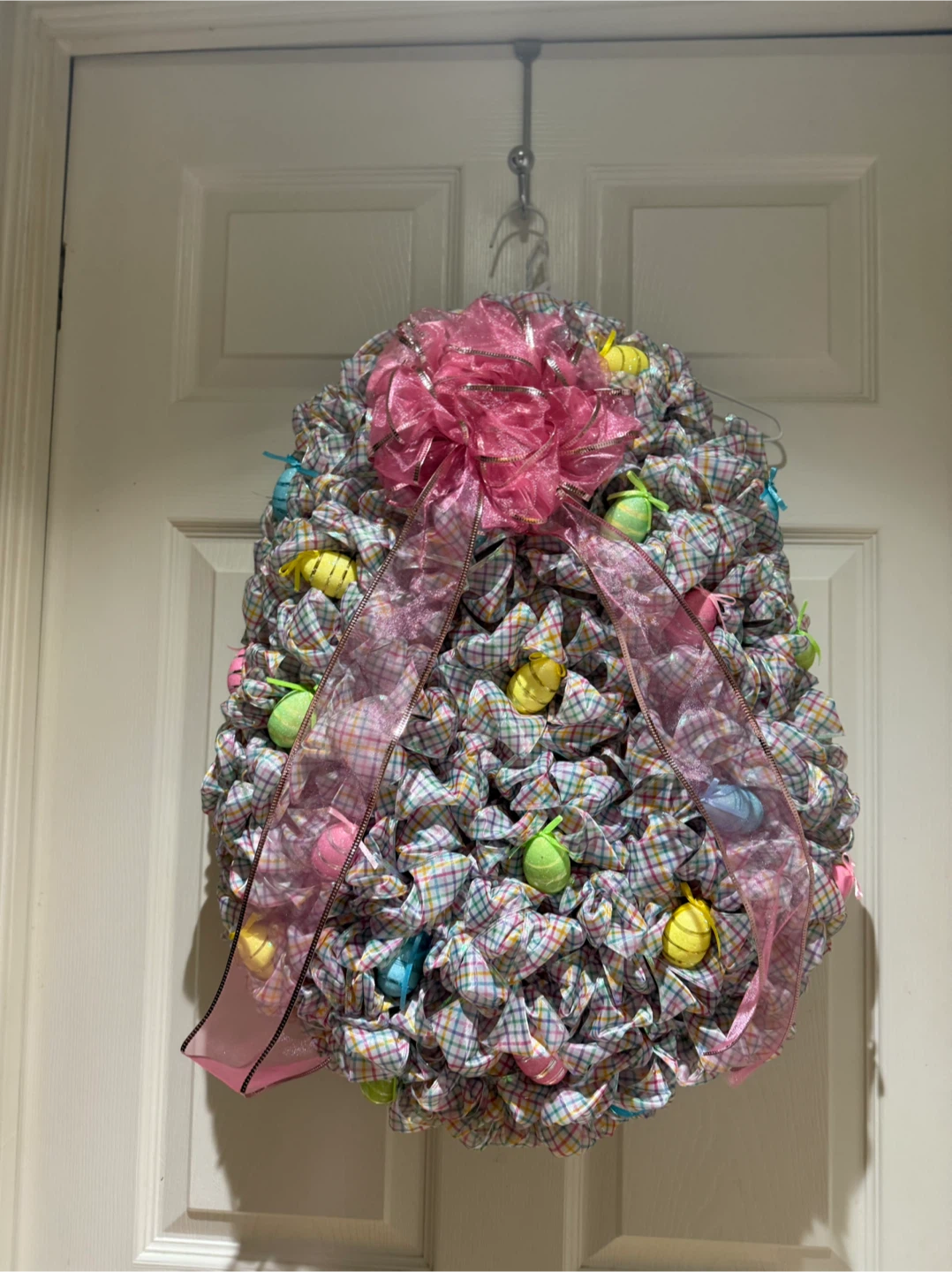 Easter Egg Wreath with Pink Bow - photo 2