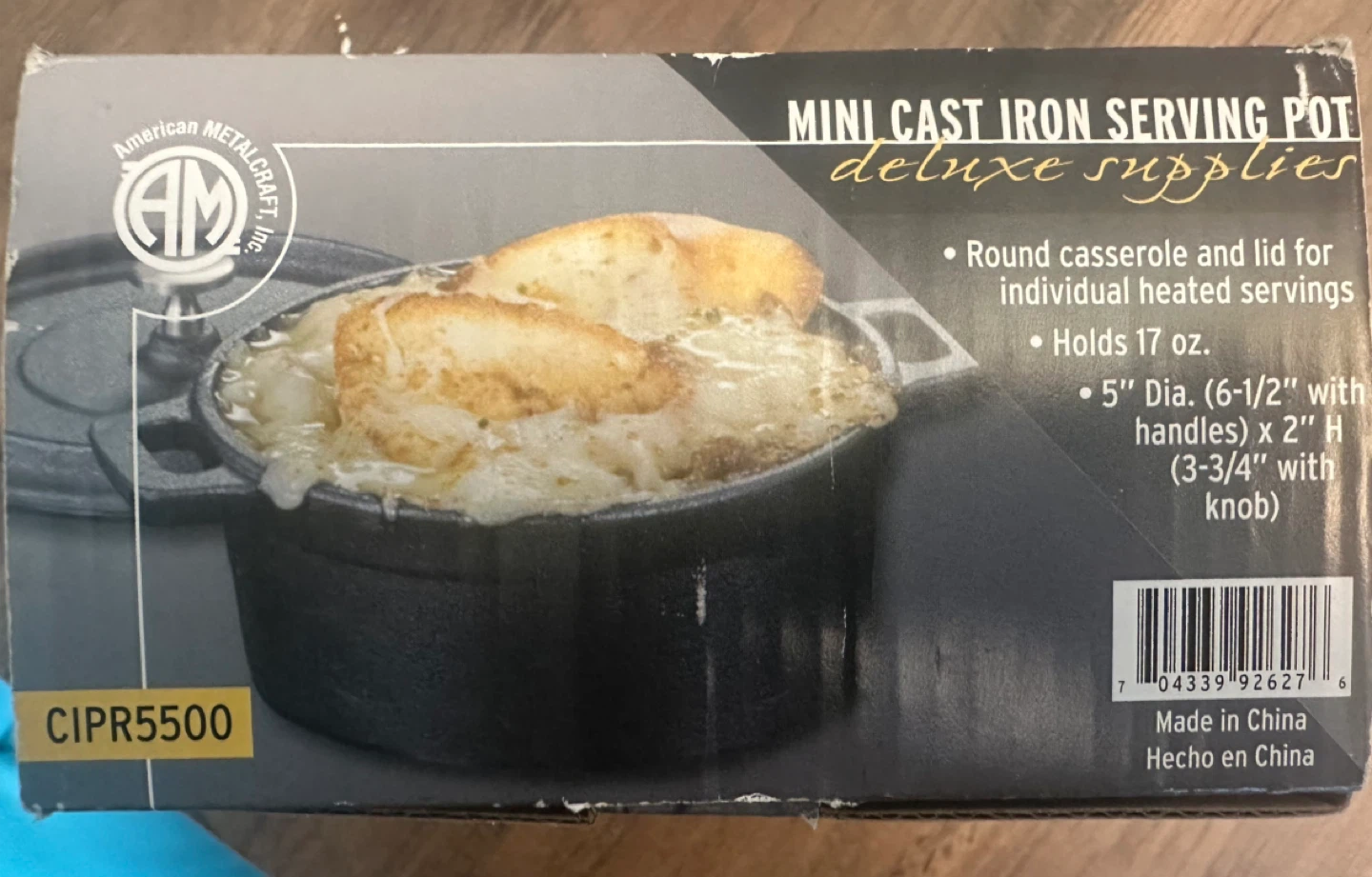 American Metalcraft Mini Cast Iron Serving Pot CIPR5500 17 oz - photo 4