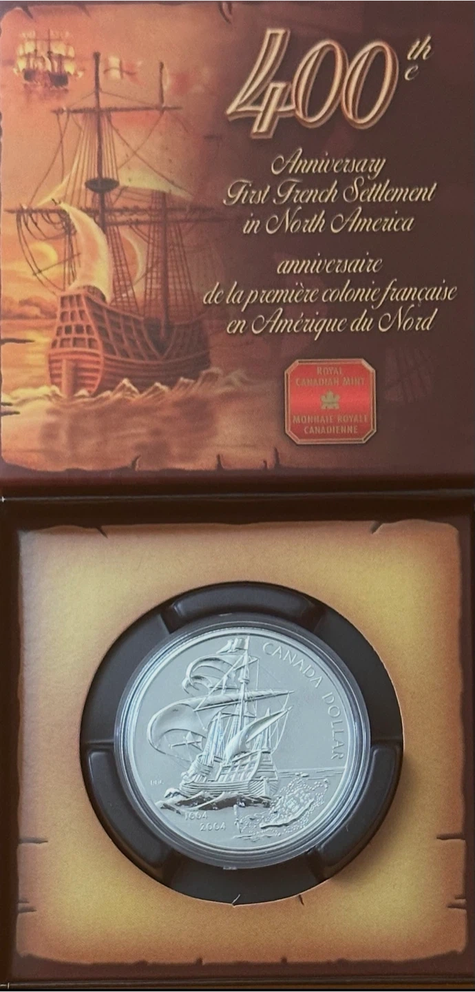 Silver 99.99 Coin 400th Anniversary First French Settlement | Karrot