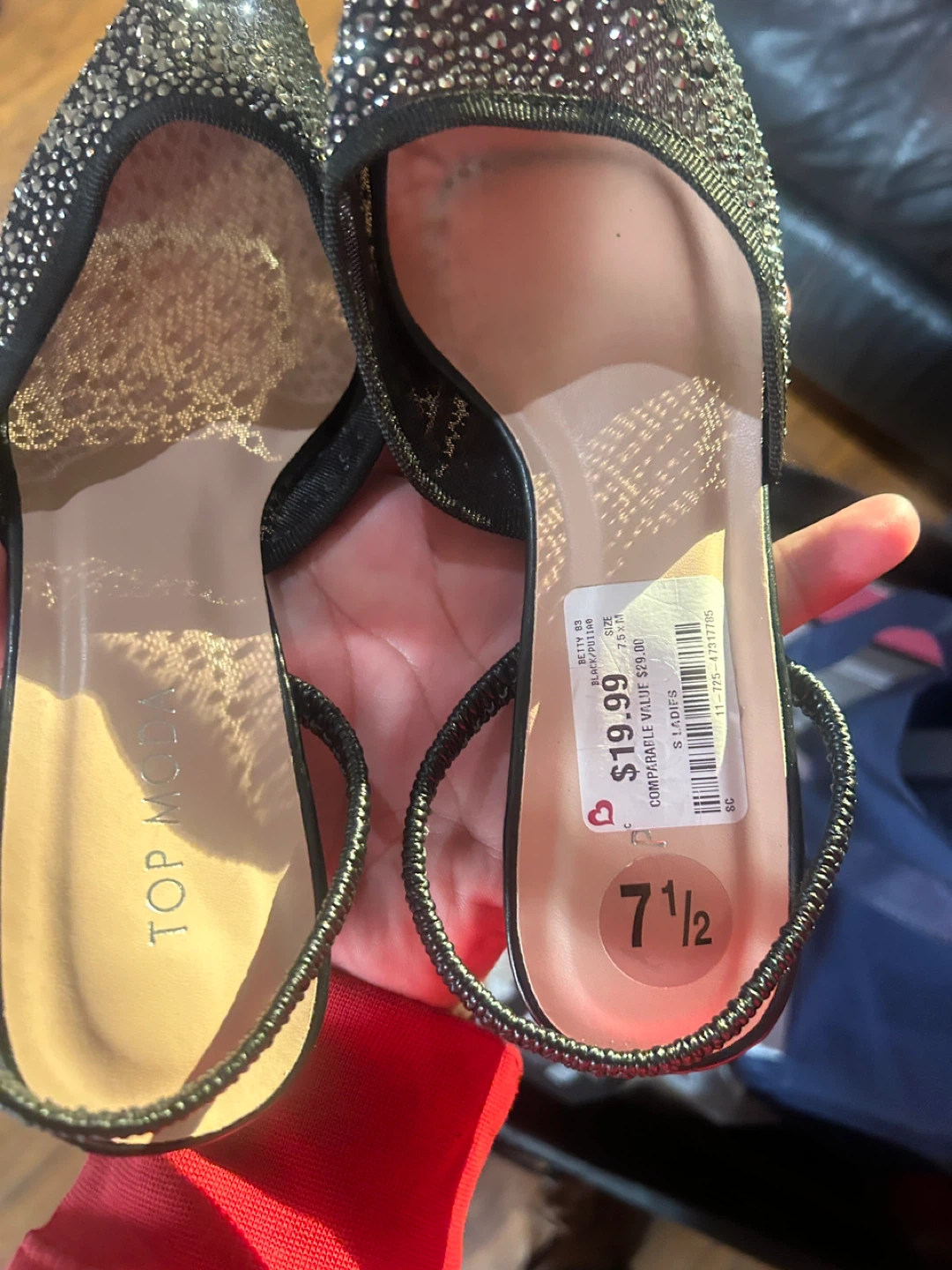 Top Moda Women's Rhinestone Pointed Toe Flats - Size 7.5 - photo 2