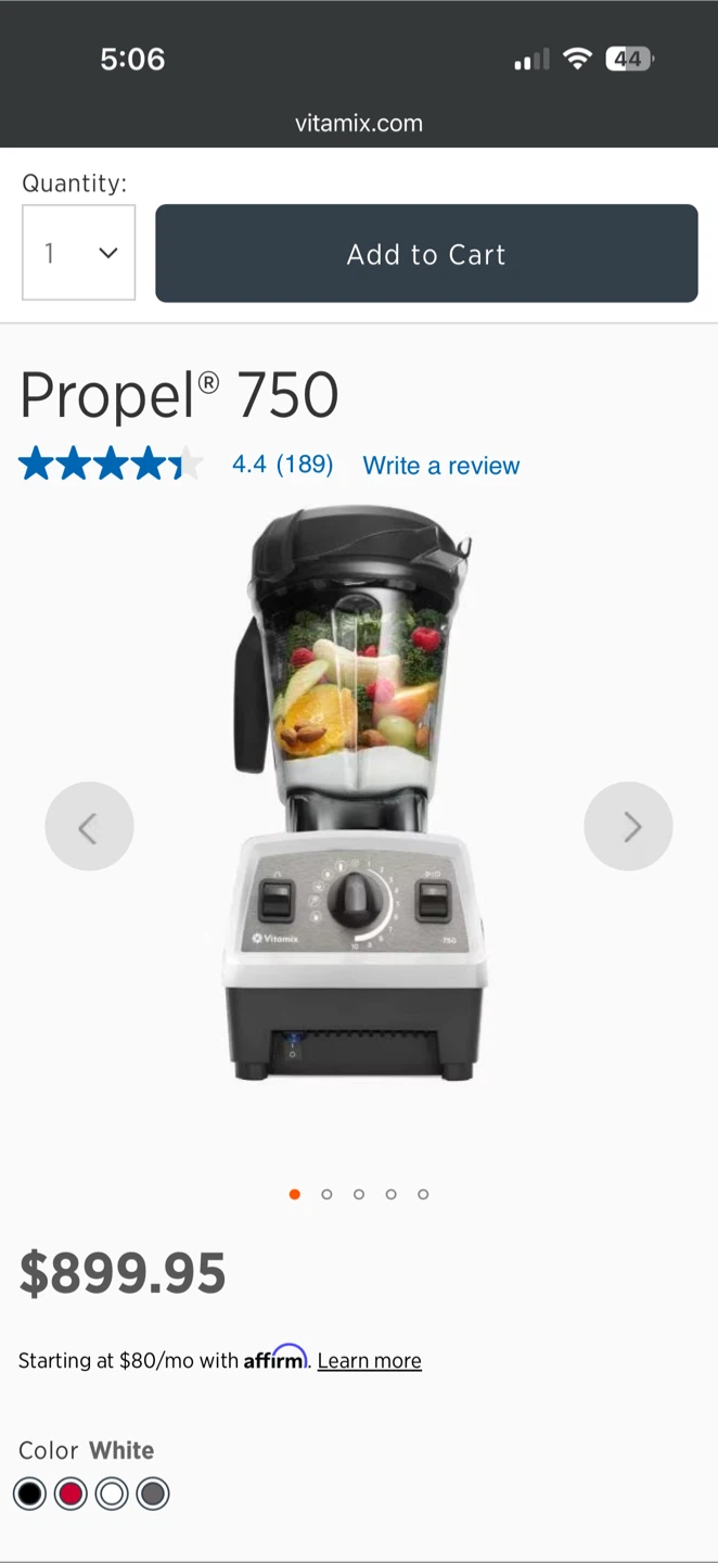 Vitamix Professional Series 750 Blender - White - photo 4