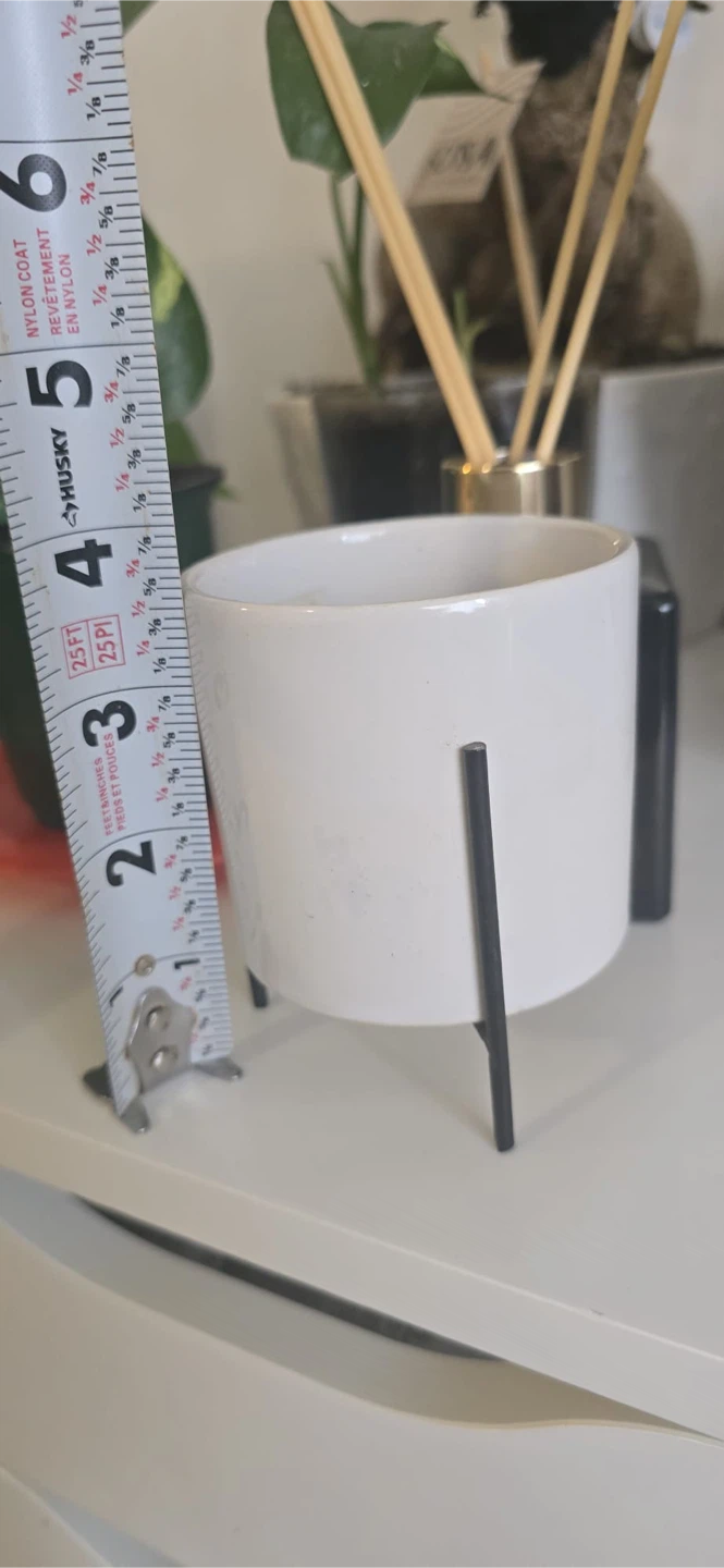 22 pieces White Ceramic Plant Pot with Black Stand - photo 5