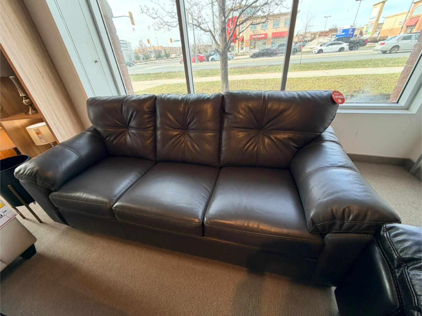 RUSH SALE!!! Addison 86" Leather-Look Sofa - Blackberry Black - photo 2