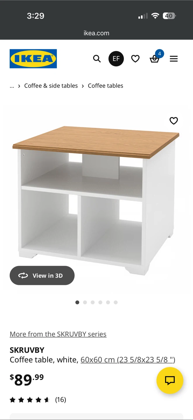 IKEA SKRUVBY Coffee Table - Oak/Dark Blue - photo 4