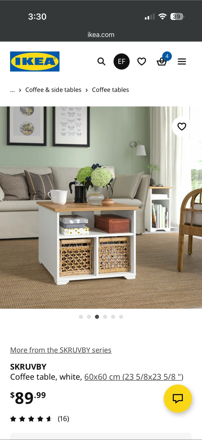 IKEA SKRUVBY Coffee Table - Oak/Dark Blue - photo 5
