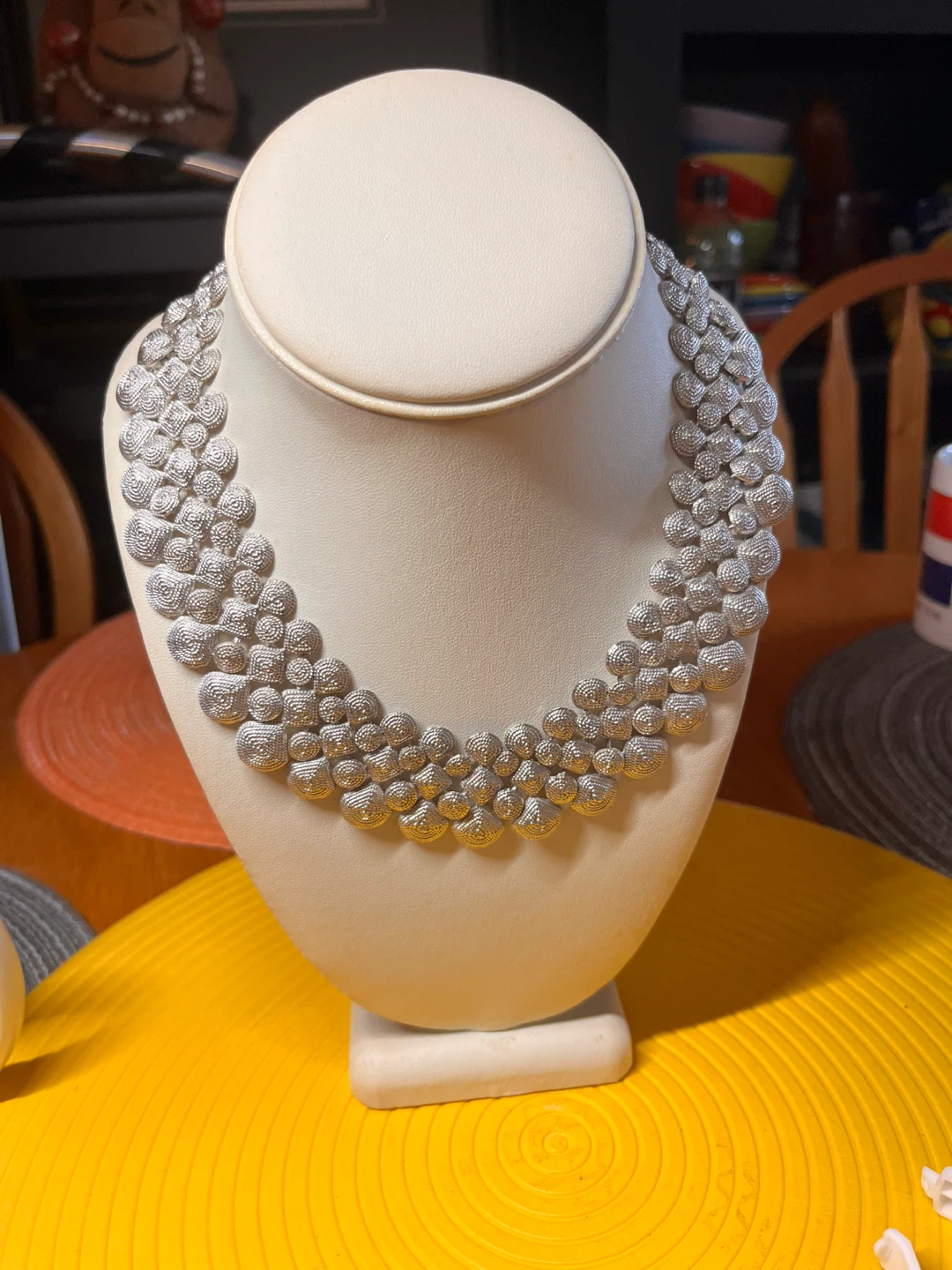 Silver-Tone Necklace and Earring Set
